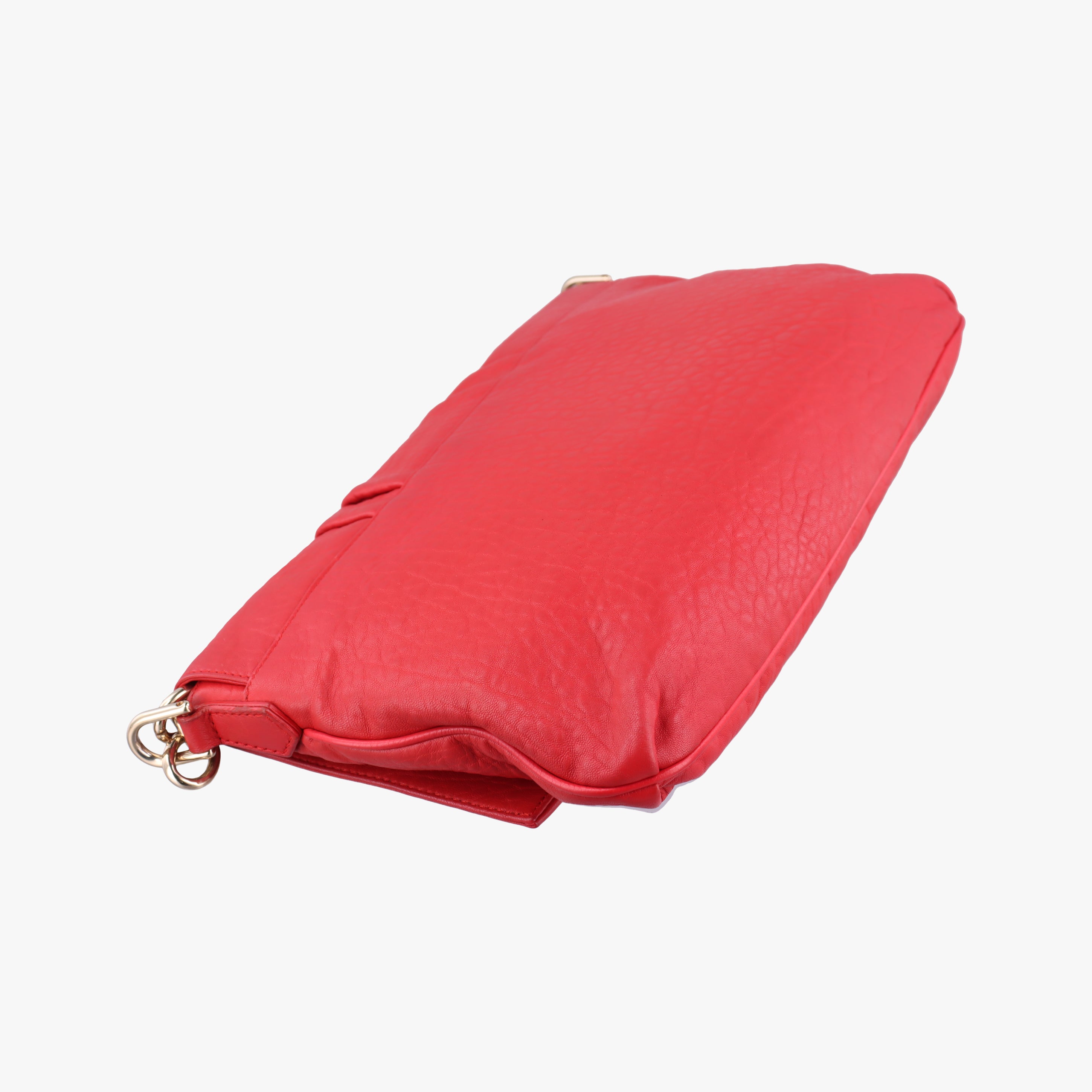 Pre-owned Fendi Mia Flap Red Leather 8BT163 shoulderbag | stylenewstar