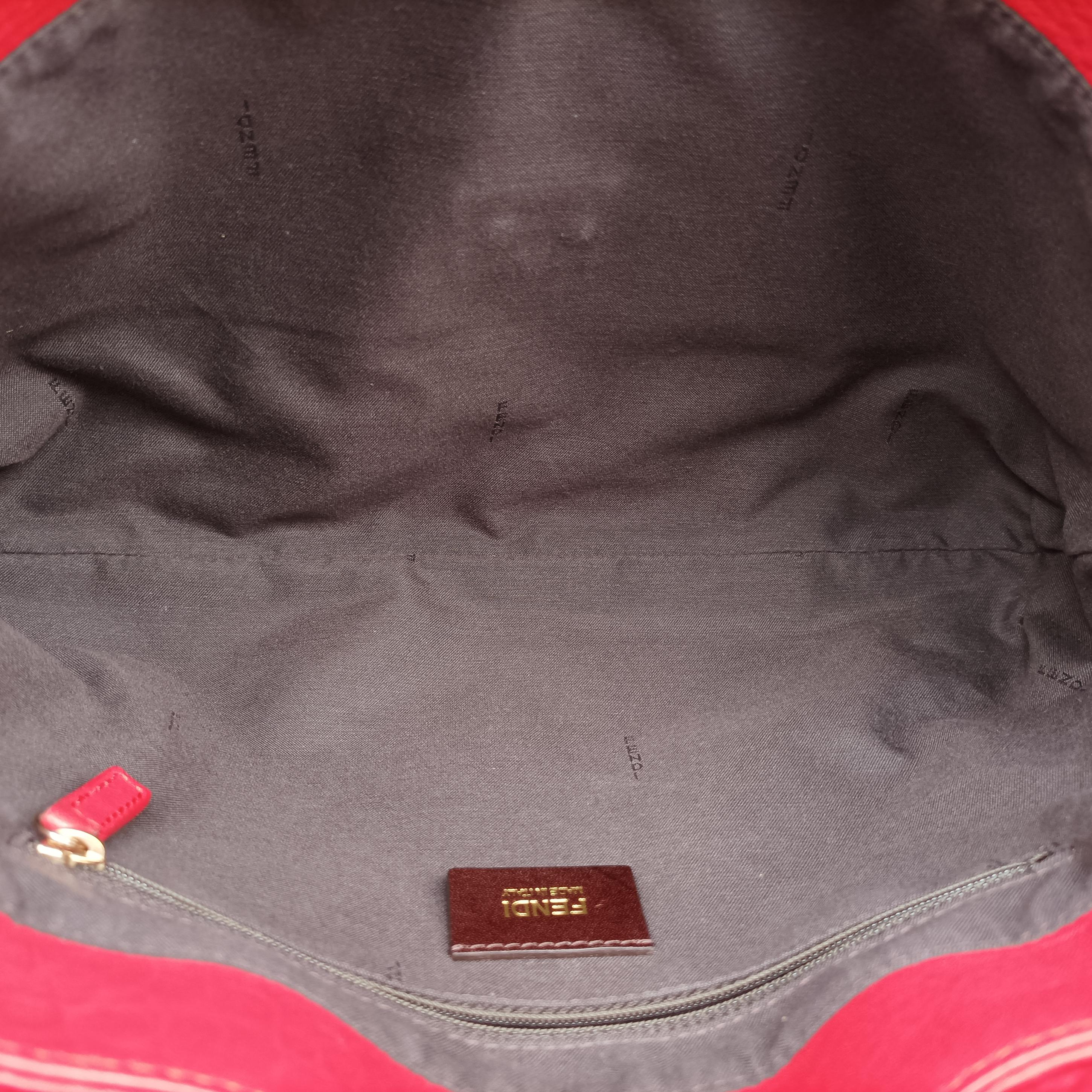 Pre-owned Fendi Mia Flap Red Leather 8BT163 shoulderbag | stylenewstar