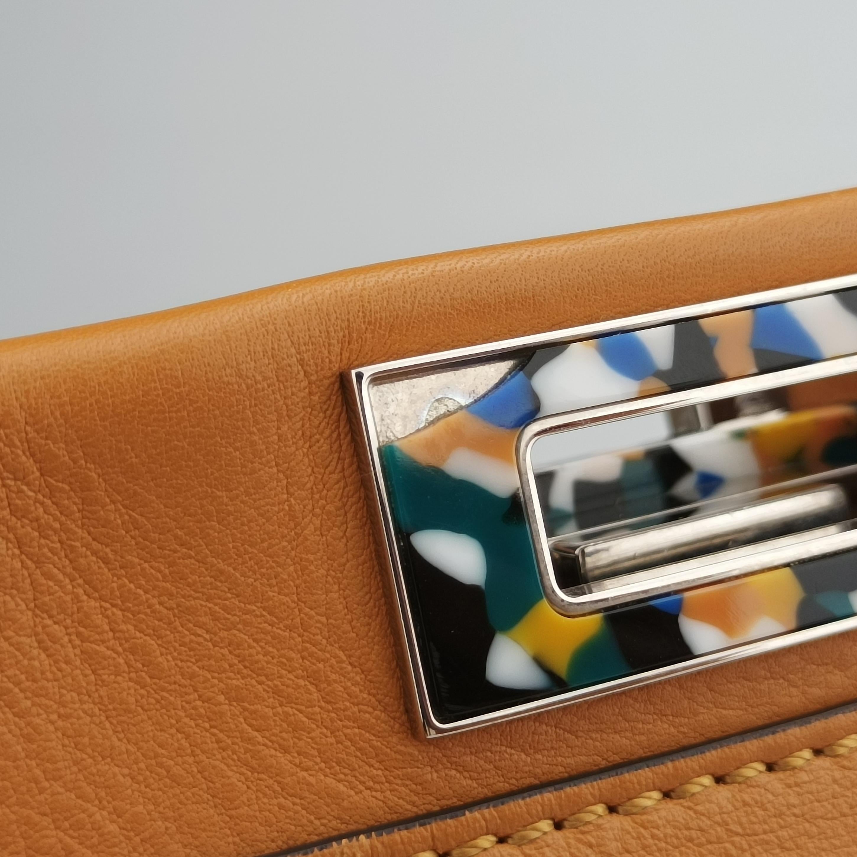 Pre-owned Fendi PEEKABOO Orange Leather 8BN290 shoulderbag | stylenewstar