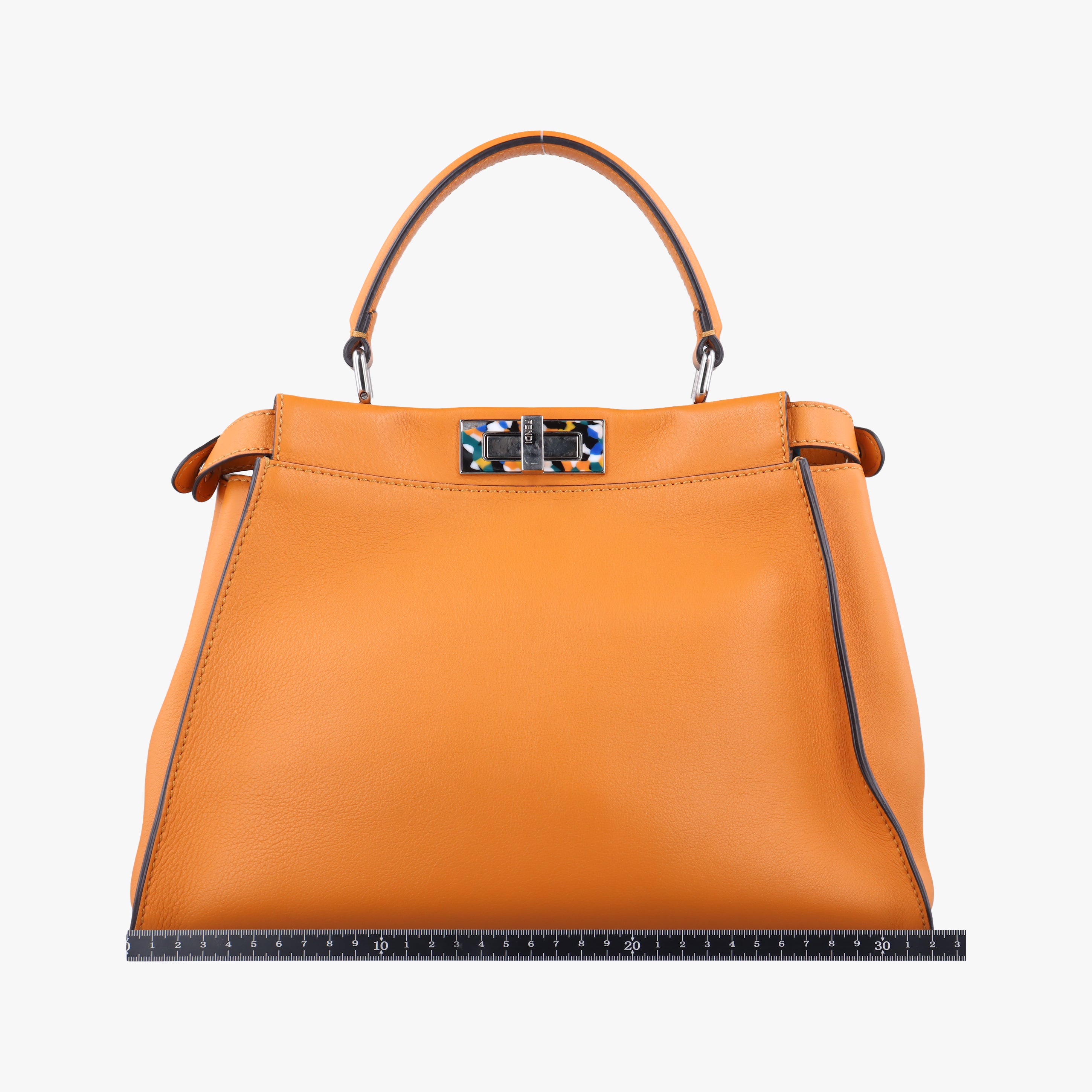 Pre-owned Fendi PEEKABOO Orange Leather 8BN290 shoulderbag | stylenewstar