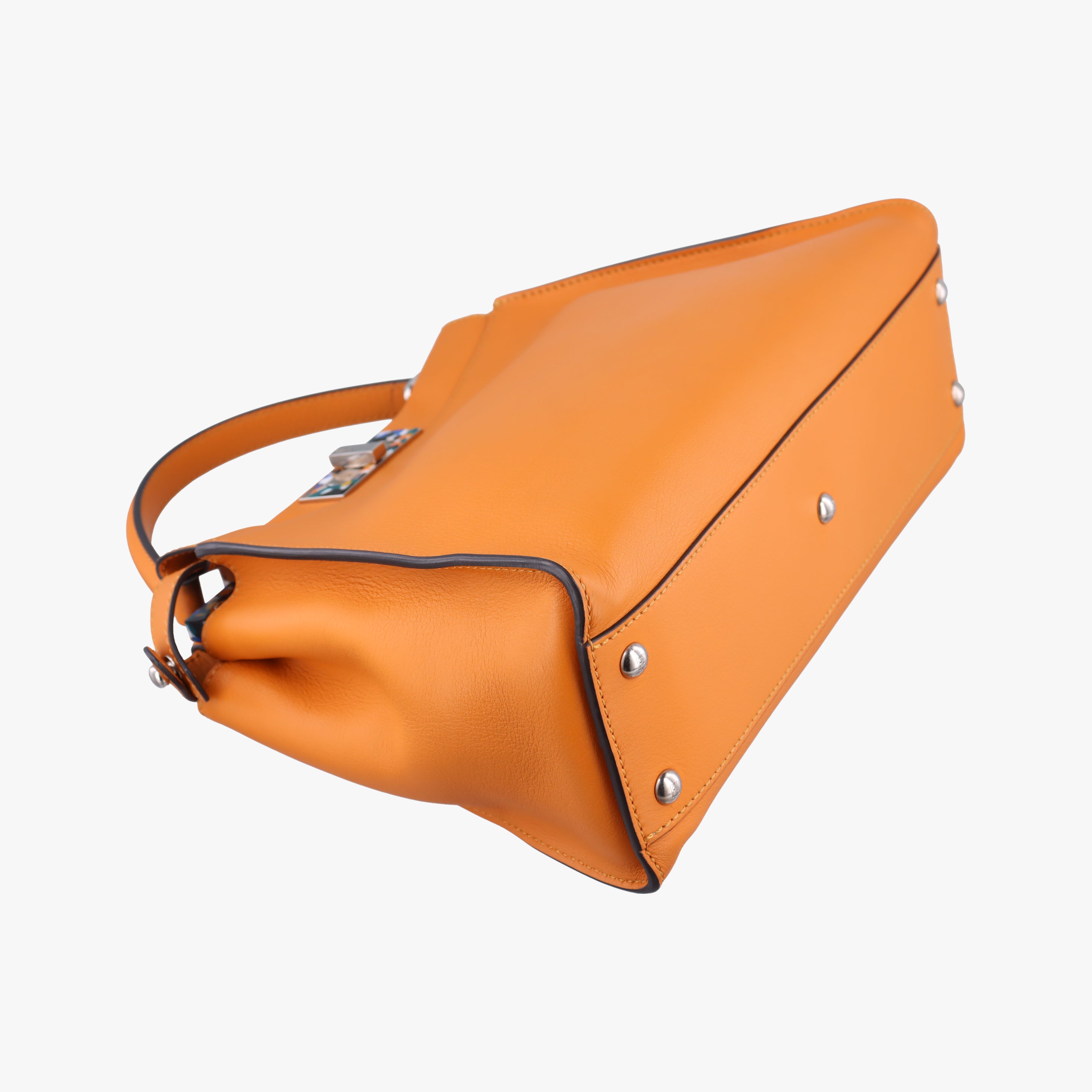 Pre-owned Fendi PEEKABOO Orange Leather 8BN290 shoulderbag | stylenewstar