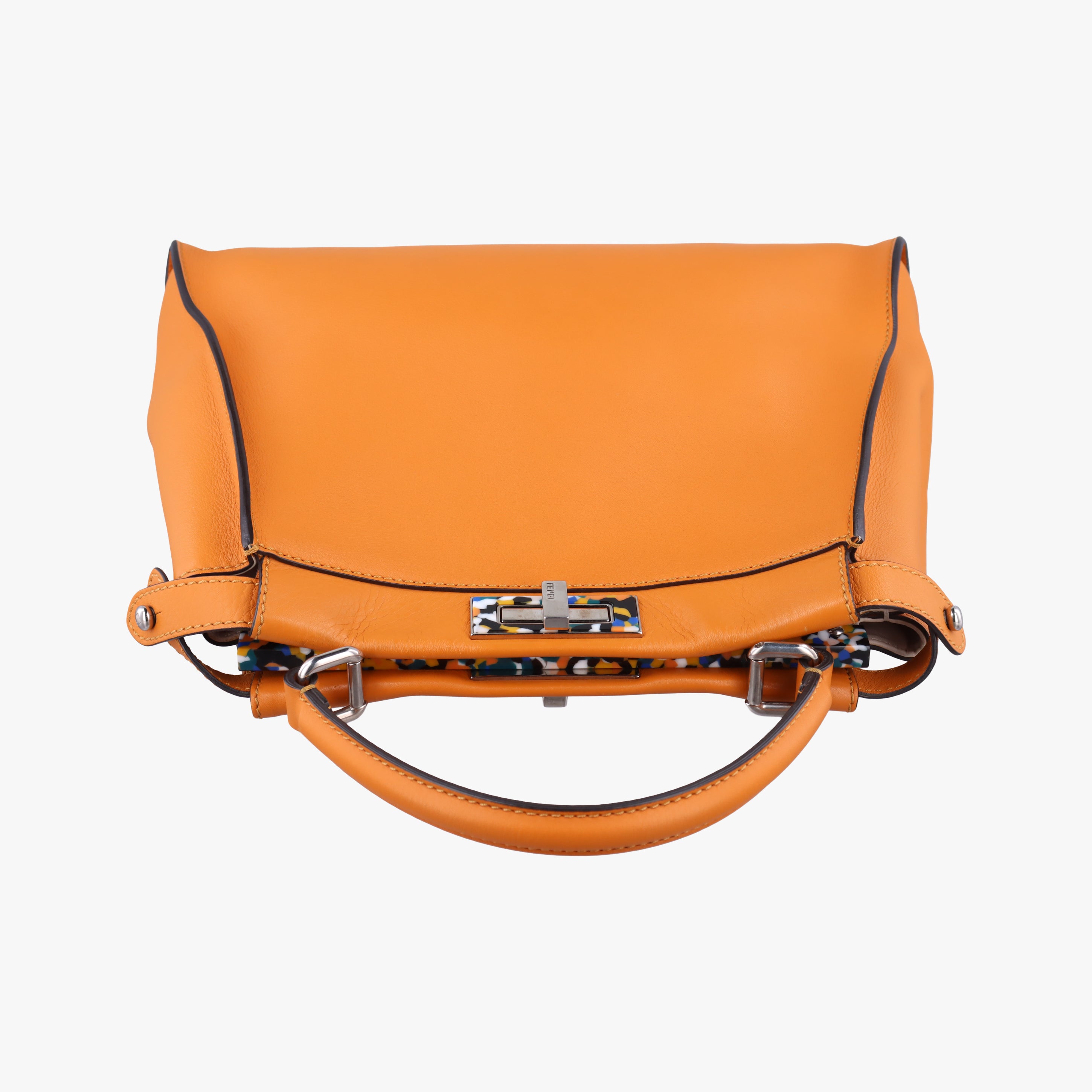 Pre-owned Fendi PEEKABOO Orange Leather 8BN290 shoulderbag | stylenewstar