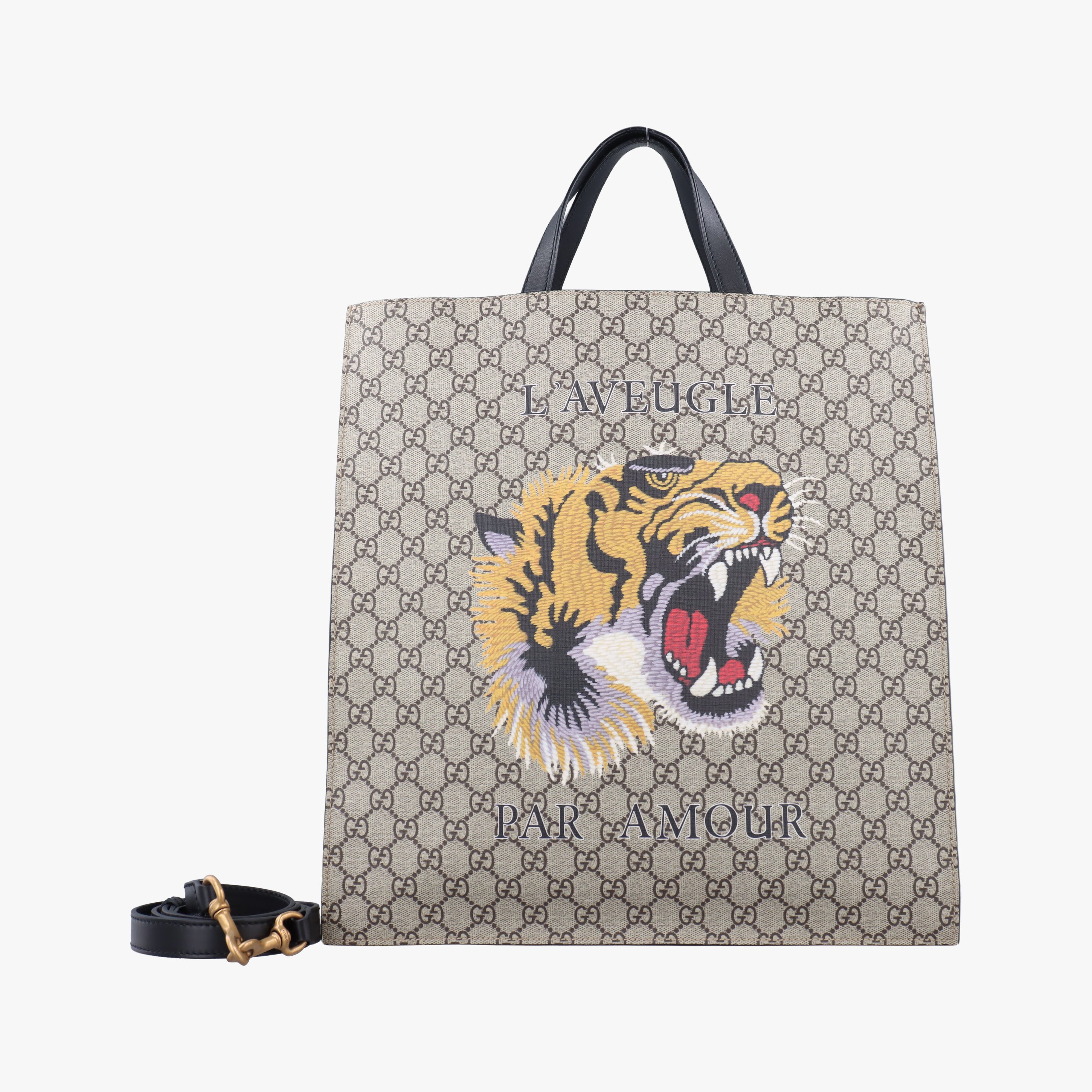 Vintage Gucci GG Supreme Taiga beige×Multicolour PVC coated canvas 450950 shoulderbag | stylenewstar