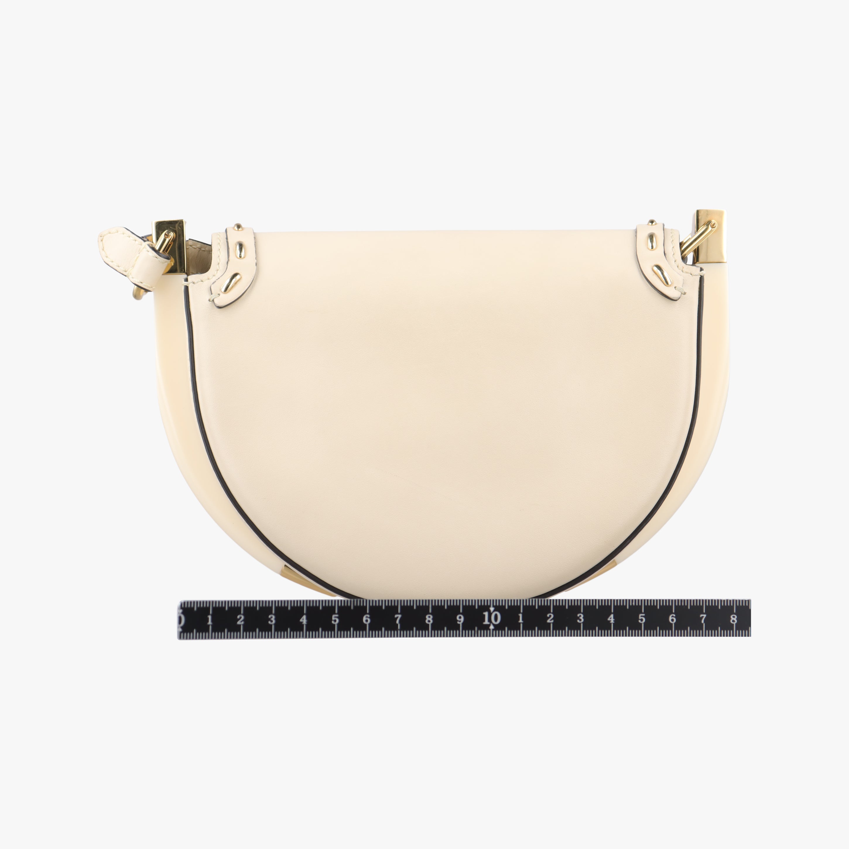 Pre-owned Fendi Moonlight Beige Leather 8BT346 shoulderbag | stylenewstar