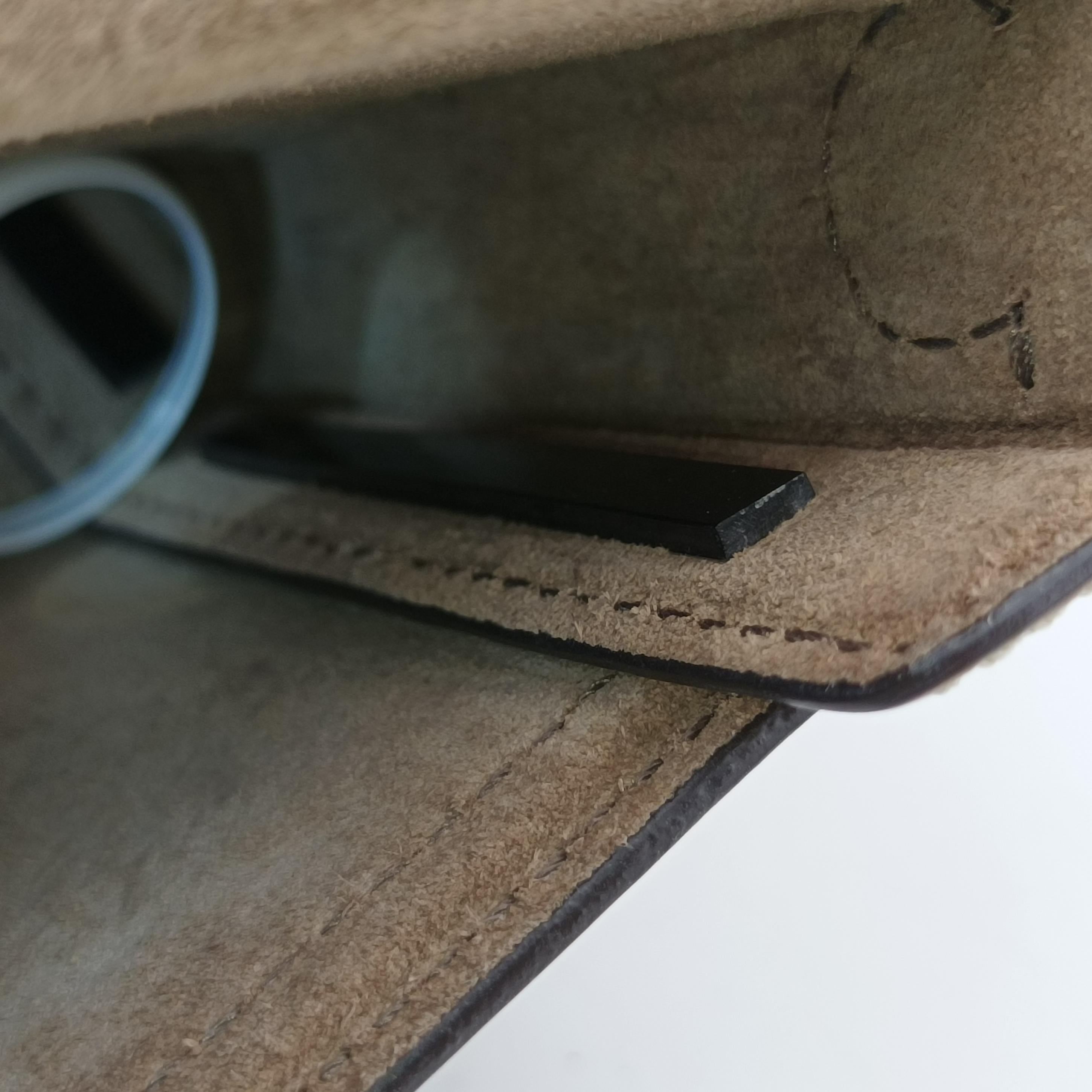 Pre-owned Fendi Zucca Soft Trunk Phone Pouch Brown Canvas 7AS139 shoulderbag | stylenewstar