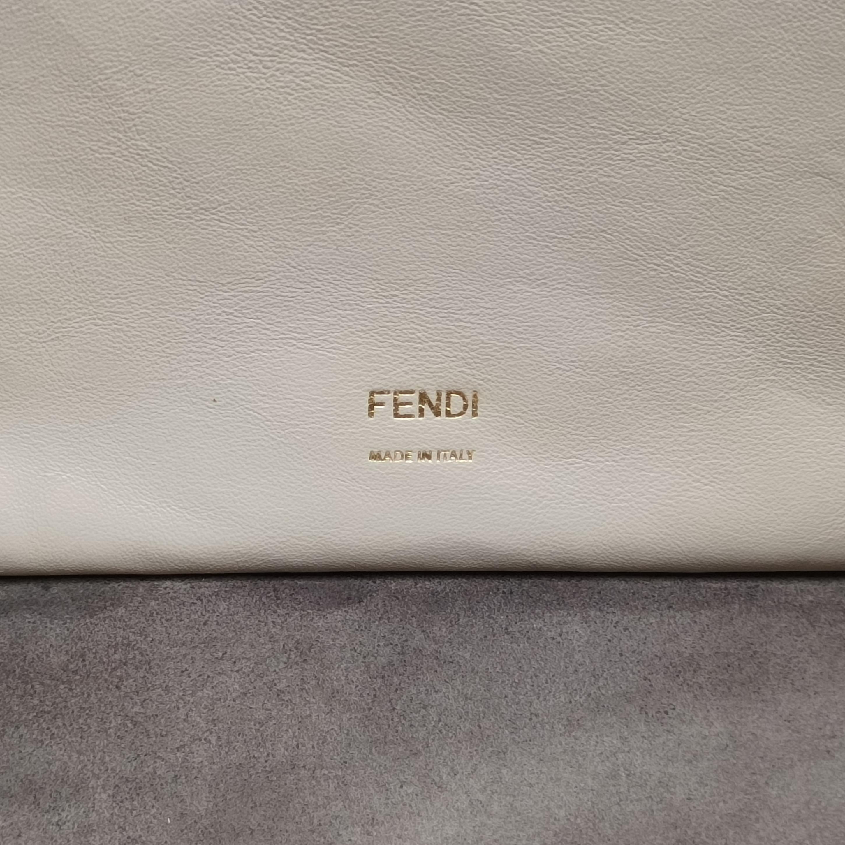 Vintage Fendi Flip Beige x Pink x Brown Leather x Suede 8BT303 shoulderbag | stylenewstar