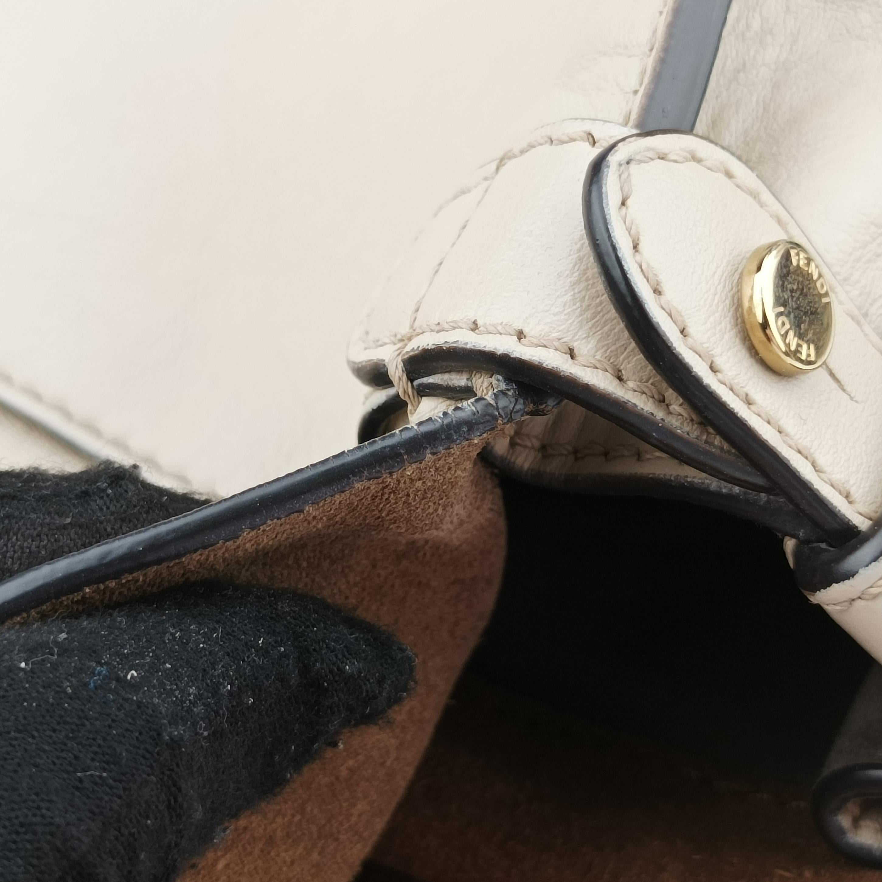 Vintage Fendi Flip Beige x Pink x Brown Leather x Suede 8BT303 shoulderbag | stylenewstar