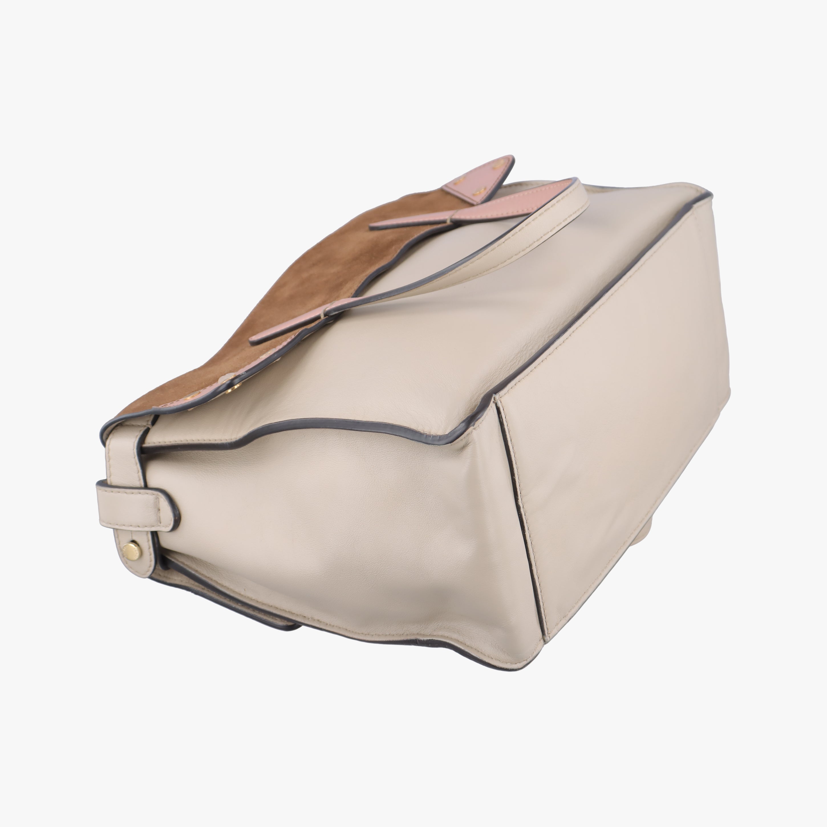 Vintage Fendi Flip Beige x Pink x Brown Leather x Suede 8BT303 shoulderbag | stylenewstar