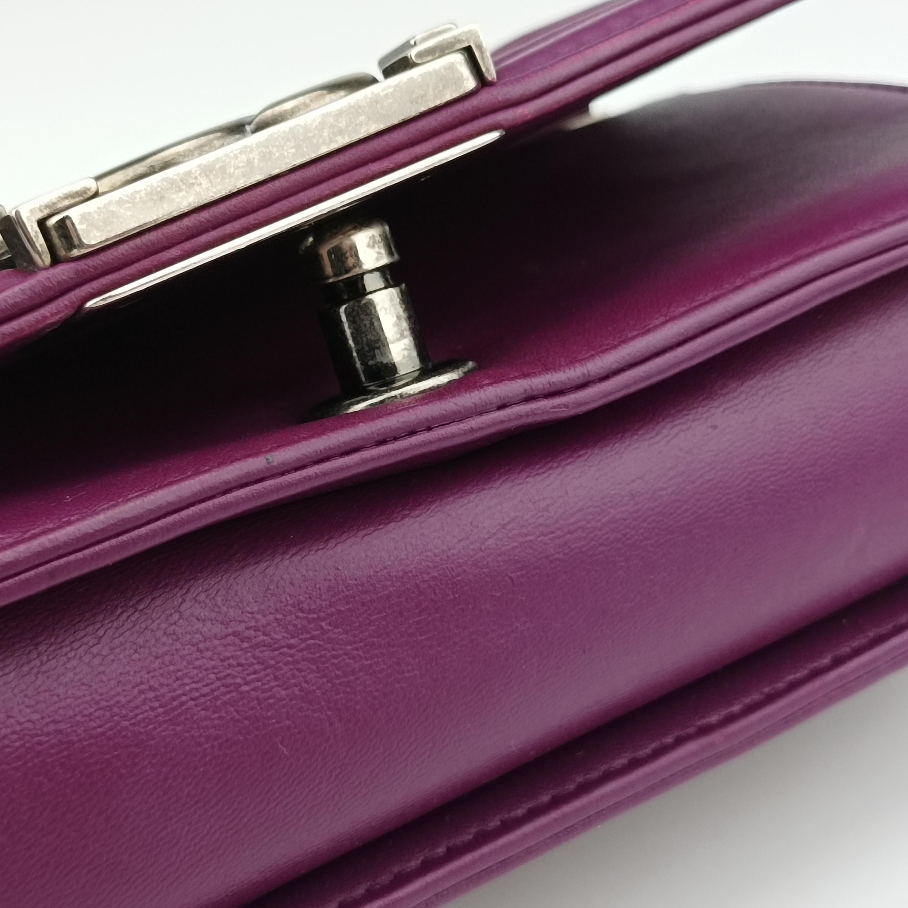 Secondhand Chanel BOY CHANEL Rose×Red Galuchat Stingray ×lambskin A67137 shoulderbag | stylenewstar