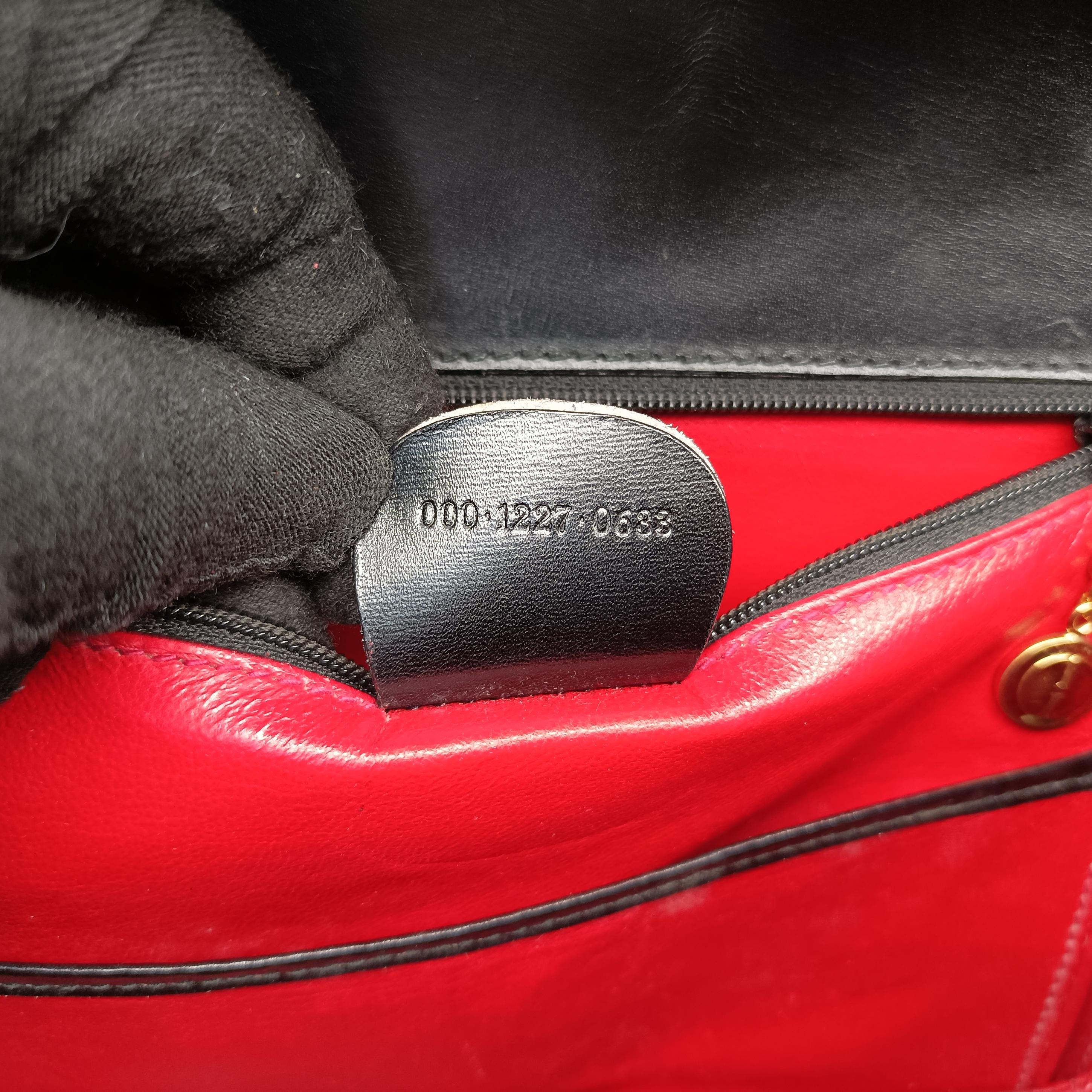 Pre-owned Gucci Bamboo Black Leather 000.12 handbag | stylenewstar