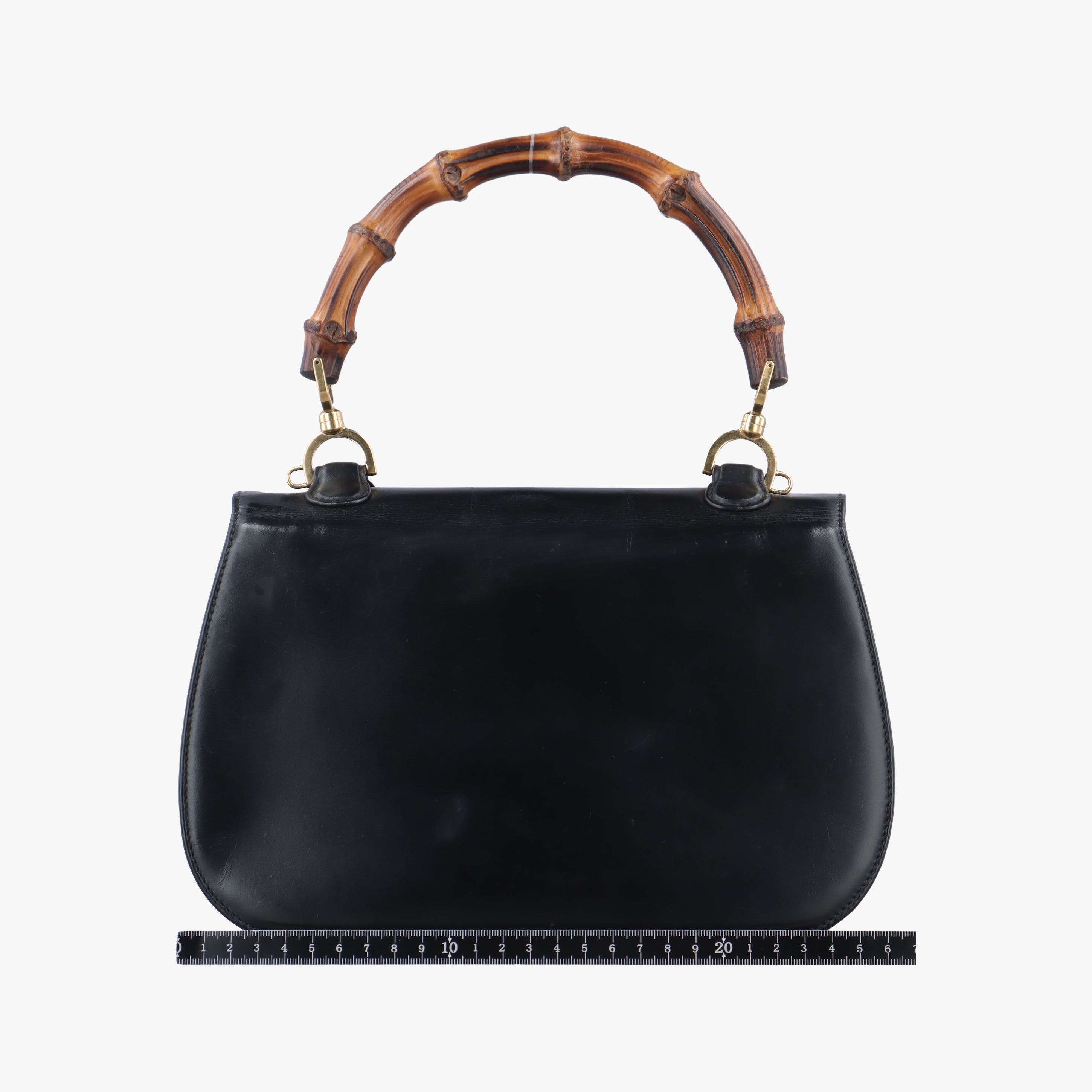 Pre-owned Gucci Bamboo Black Leather 000.12 handbag | stylenewstar