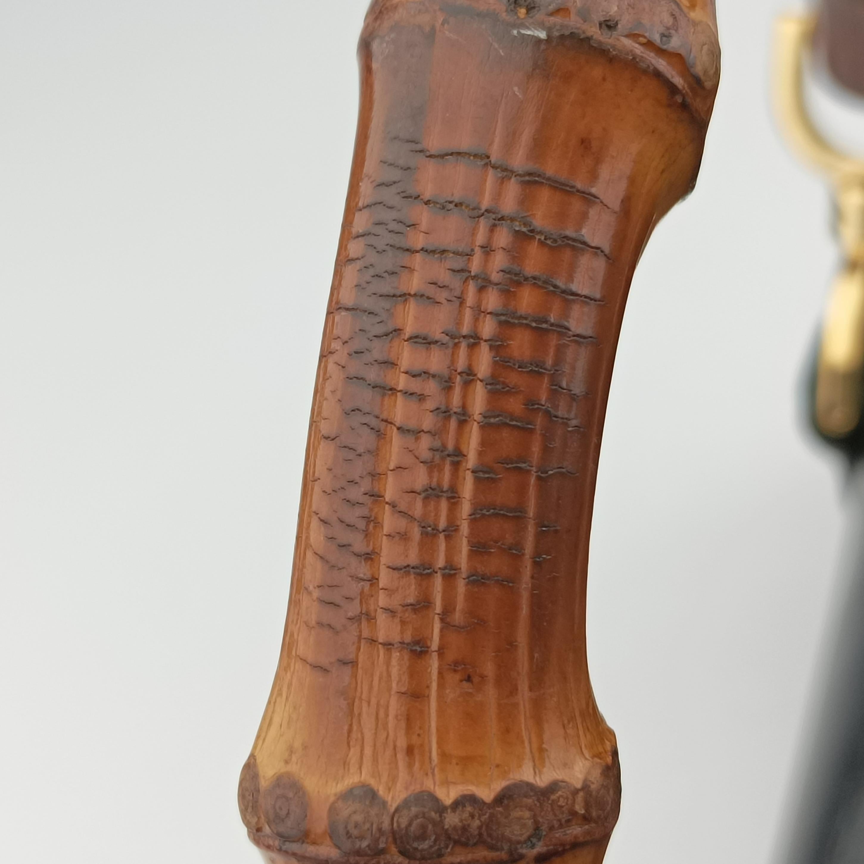 Pre-owned Gucci Bamboo Black Leather 000.12 handbag | stylenewstar