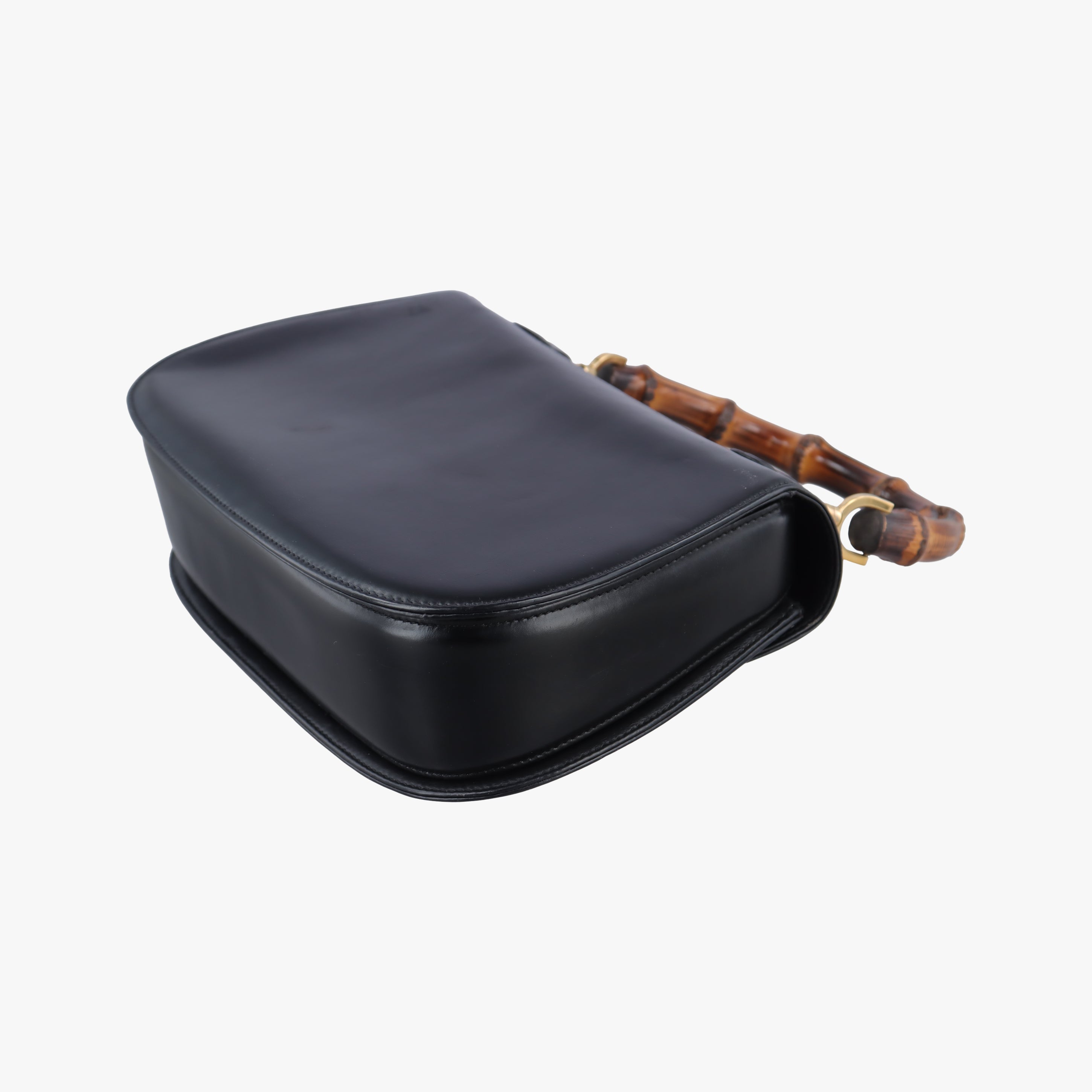 Pre-owned Gucci Bamboo Black Leather 000.12 handbag | stylenewstar