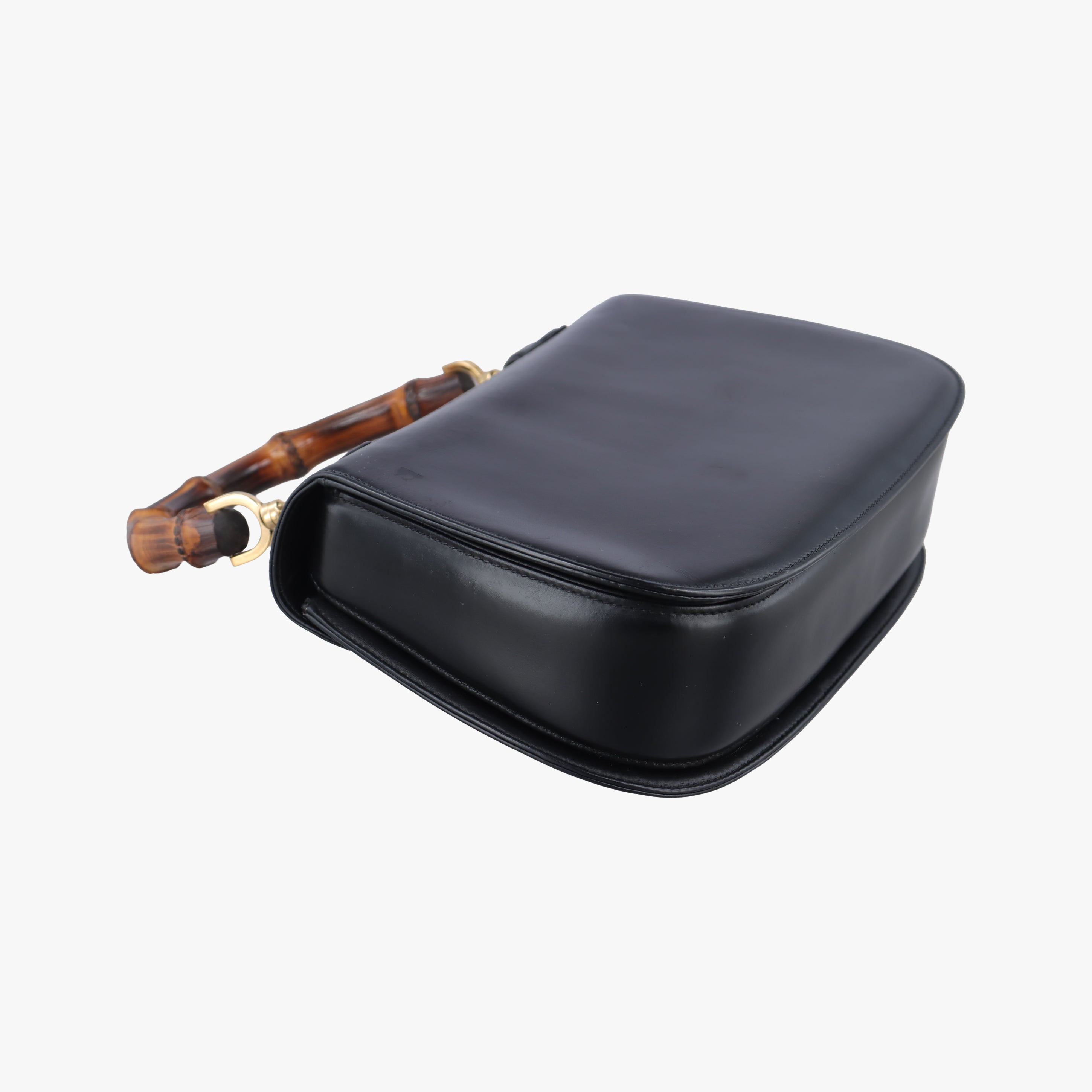 Pre-owned Gucci Bamboo Black Leather 000.12 handbag | stylenewstar