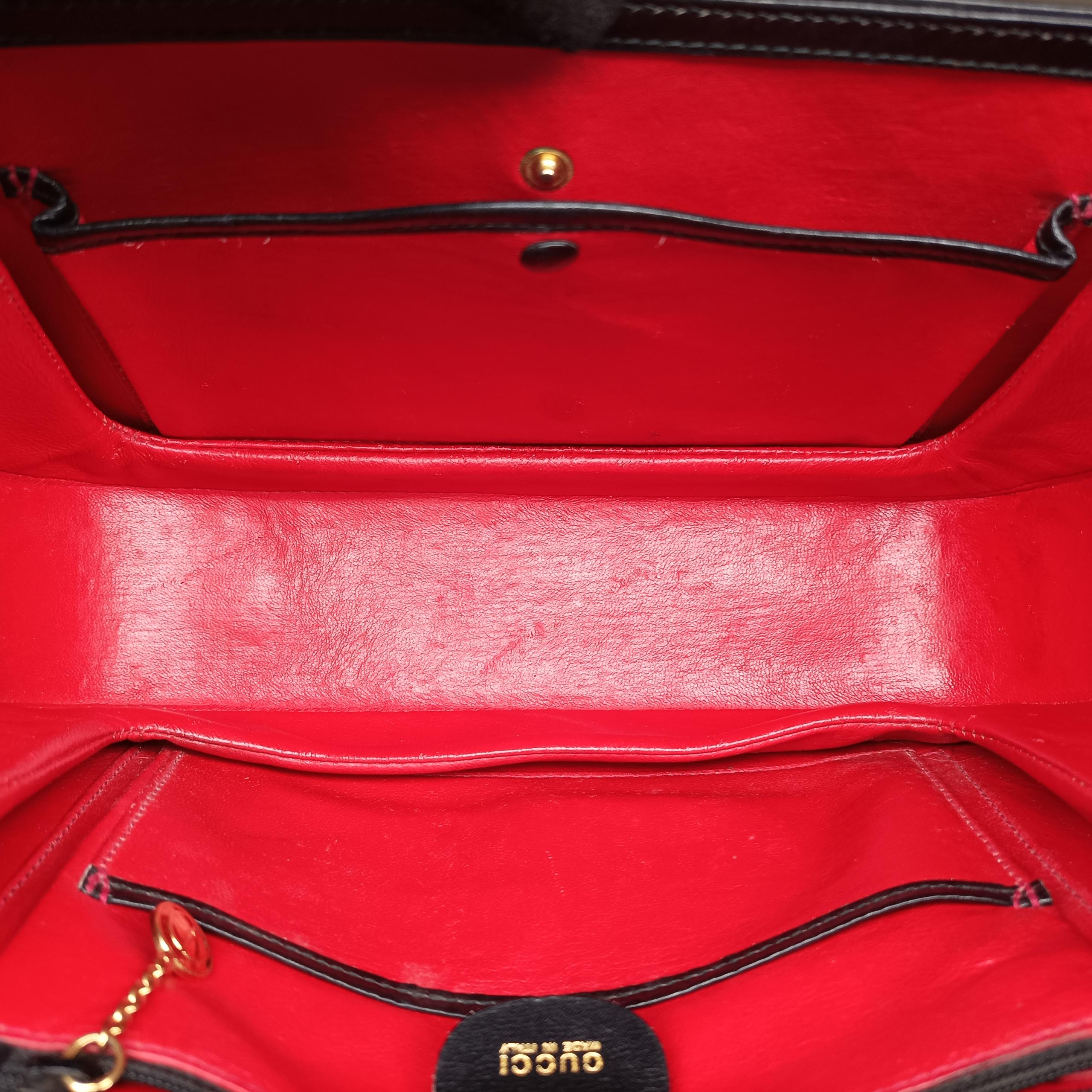 Pre-owned Gucci Bamboo Black Leather 000.12 handbag | stylenewstar