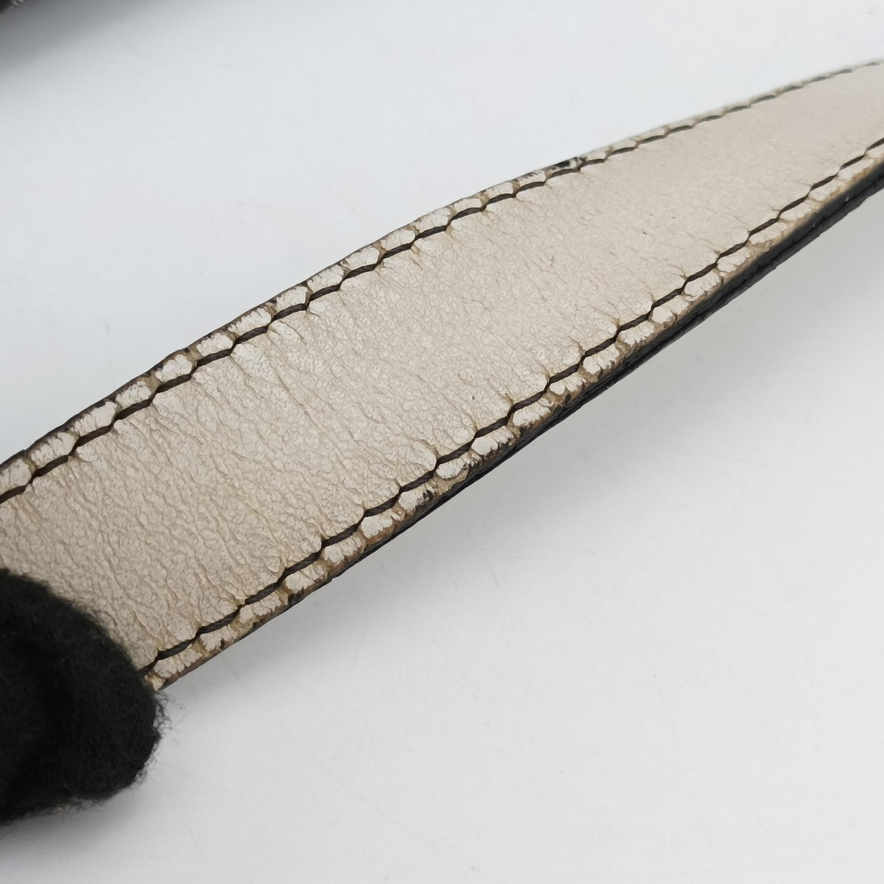 Pre-owned Fendi Zucchino Baguette Black x white x gray canvas 8BR003 shoulderbag | stylenewstar