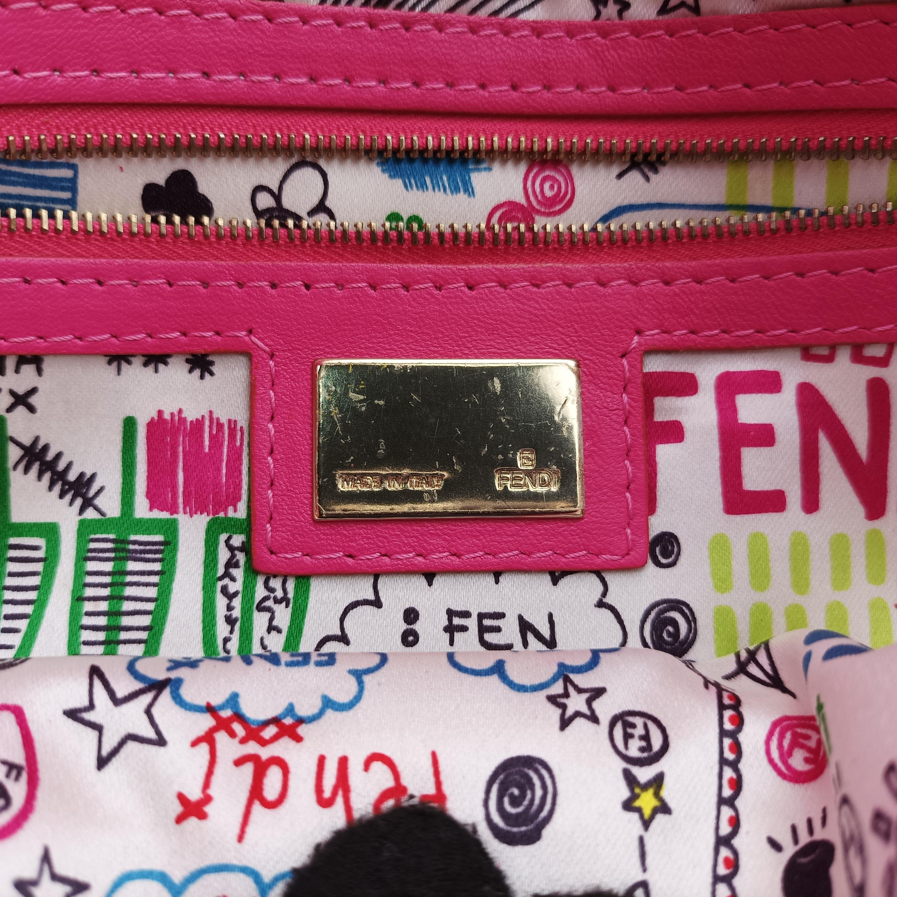 Pre-owned Fendi BAGUETTE Pink Leather 8BR600 shoulderbag | stylenewstar