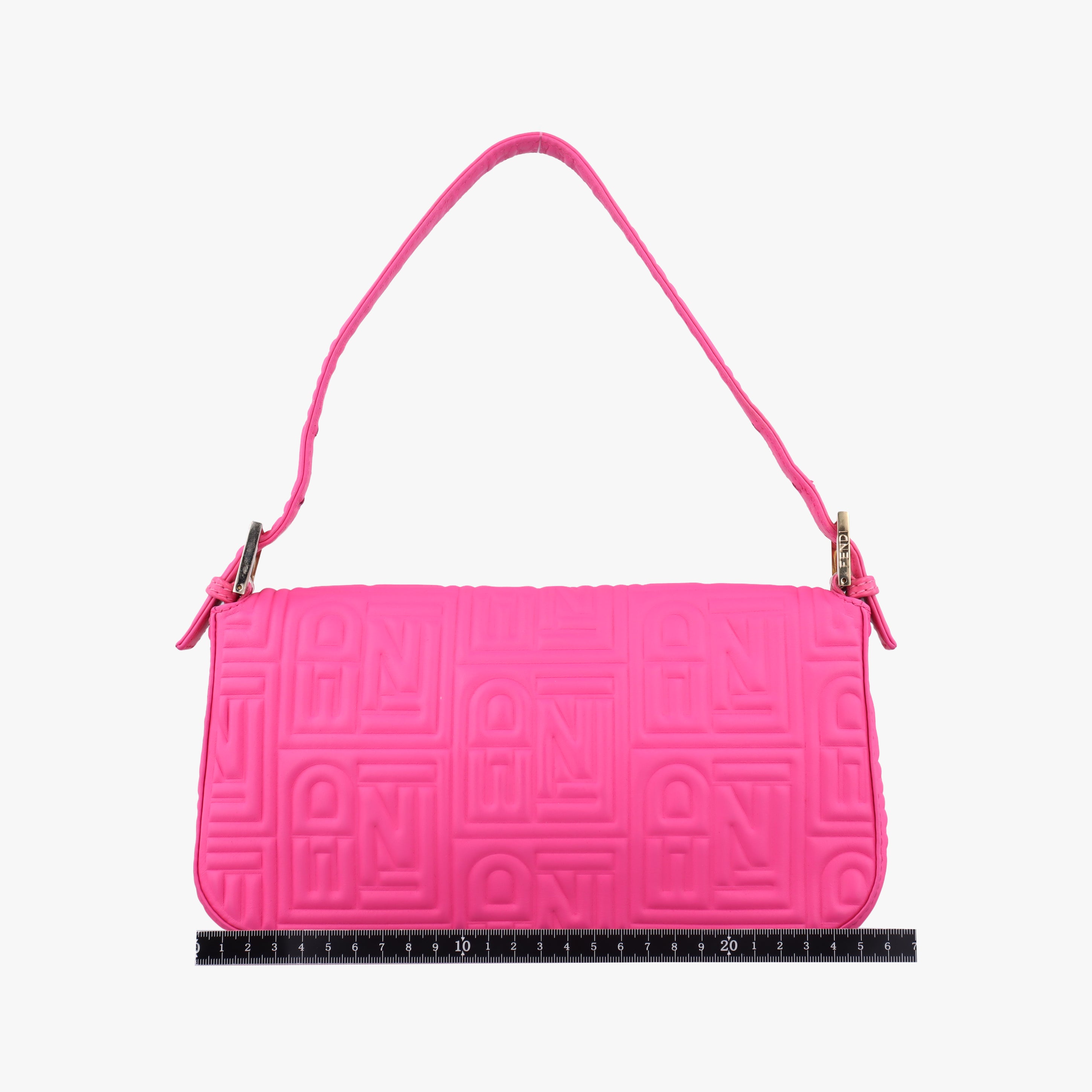 Pre-owned Fendi BAGUETTE Pink Leather 8BR600 shoulderbag | stylenewstar