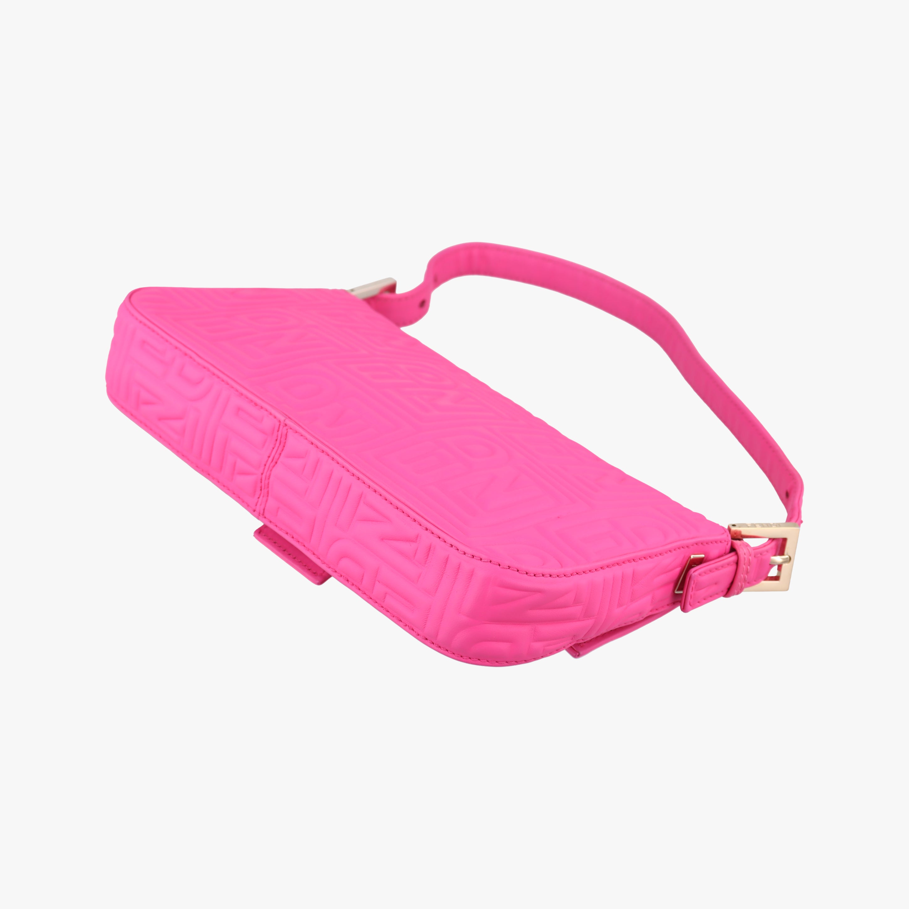 Pre-owned Fendi BAGUETTE Pink Leather 8BR600 shoulderbag | stylenewstar