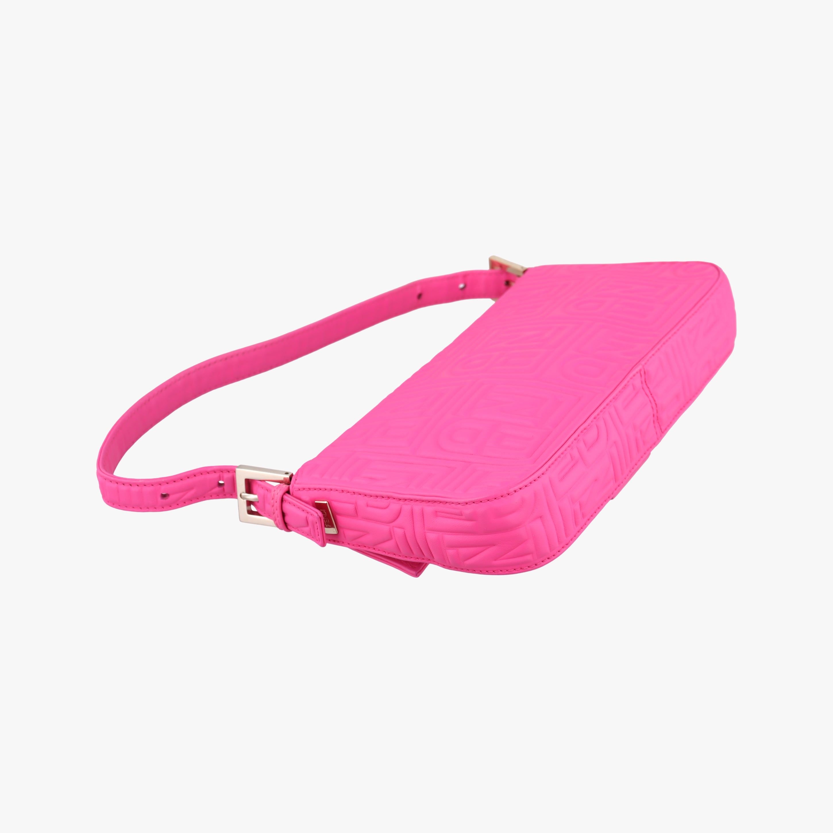 Pre-owned Fendi BAGUETTE Pink Leather 8BR600 shoulderbag | stylenewstar