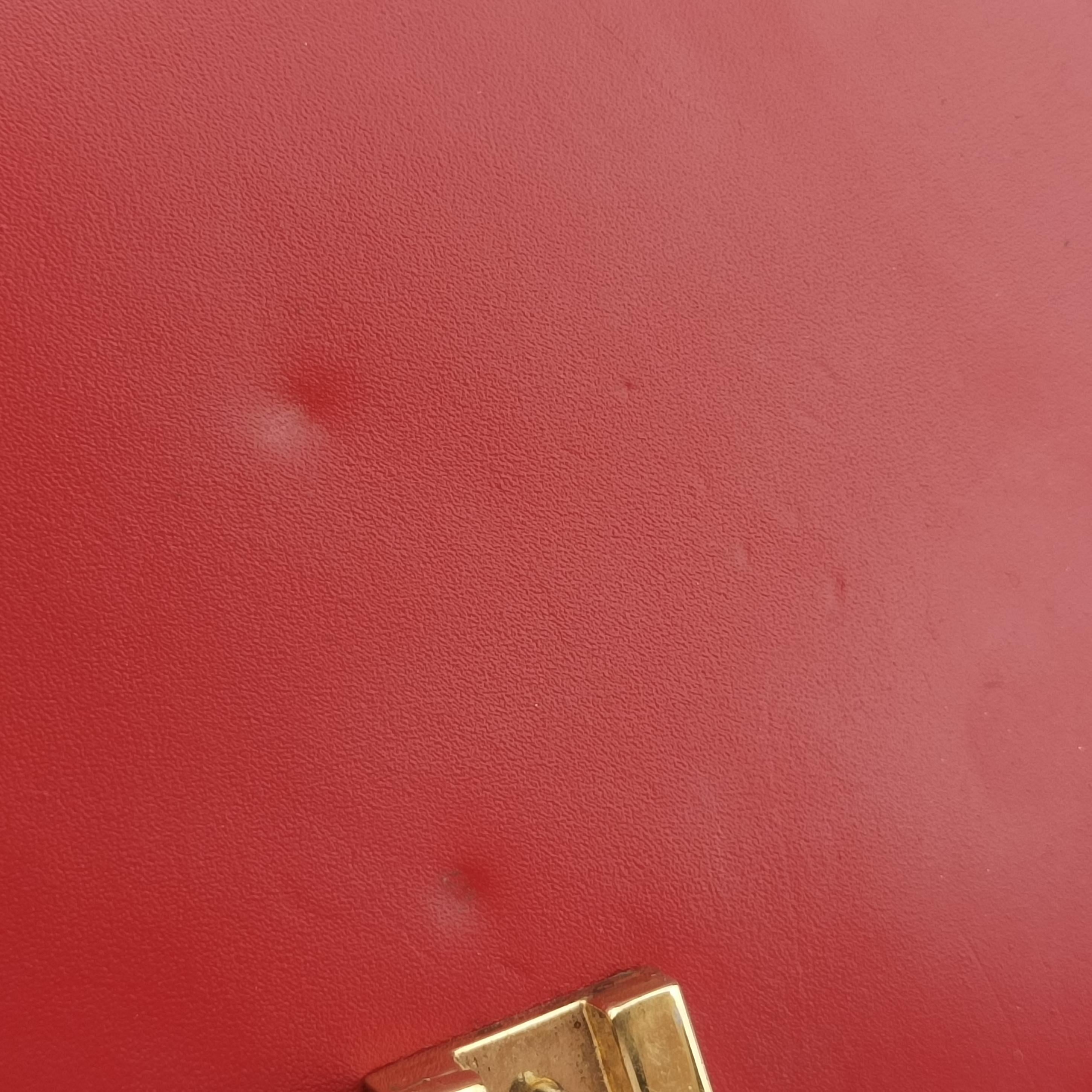 Pre-owned Gucci Sylvie Red×Navy Leather 431666 shoulderbag | stylenewstar