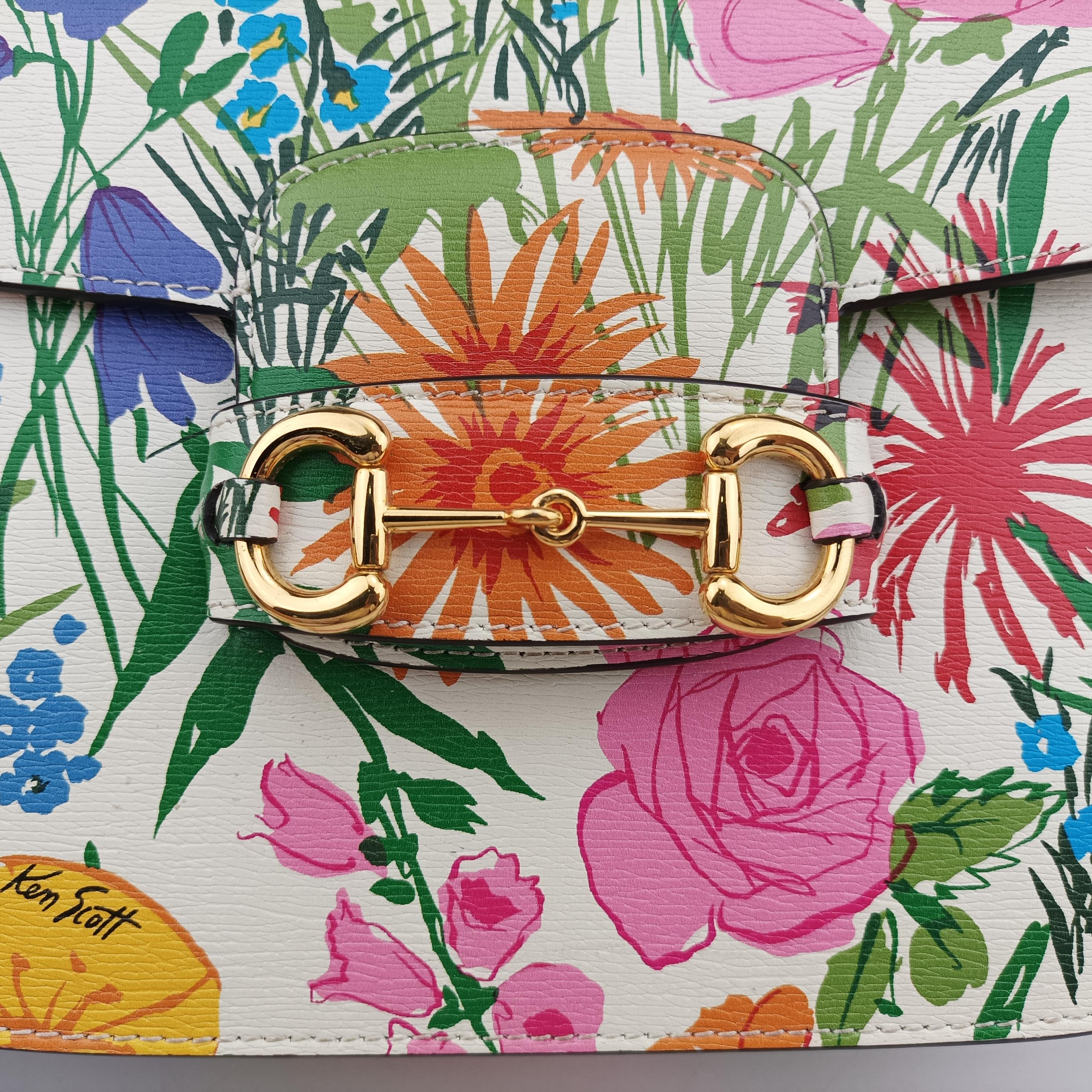 Pre-owned Gucci The Hacker Project Horsebit 1955 Multicolour Leather 602204 shoulderbag | stylenewstar