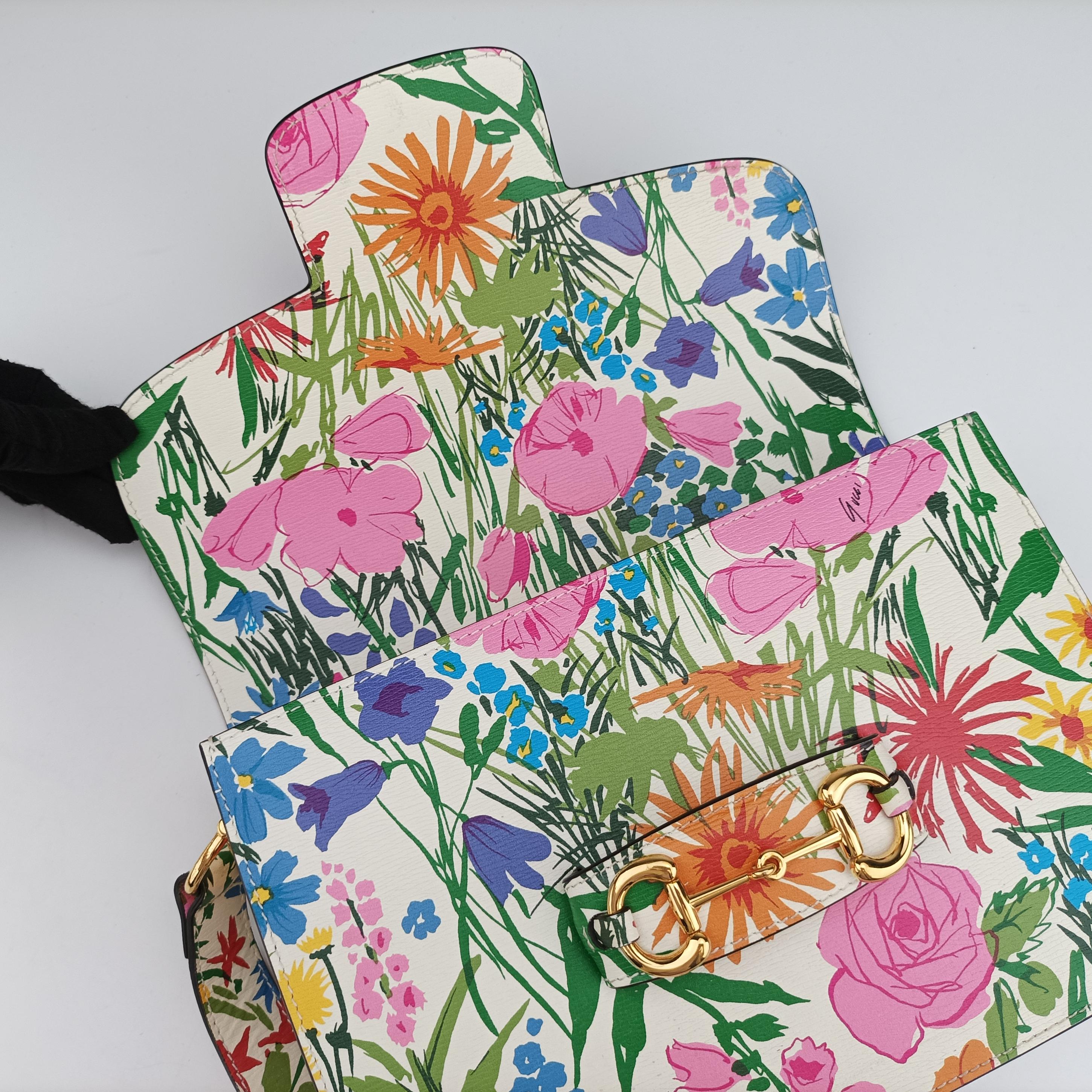 Pre-owned Gucci The Hacker Project Horsebit 1955 Multicolour Leather 602204 shoulderbag | stylenewstar