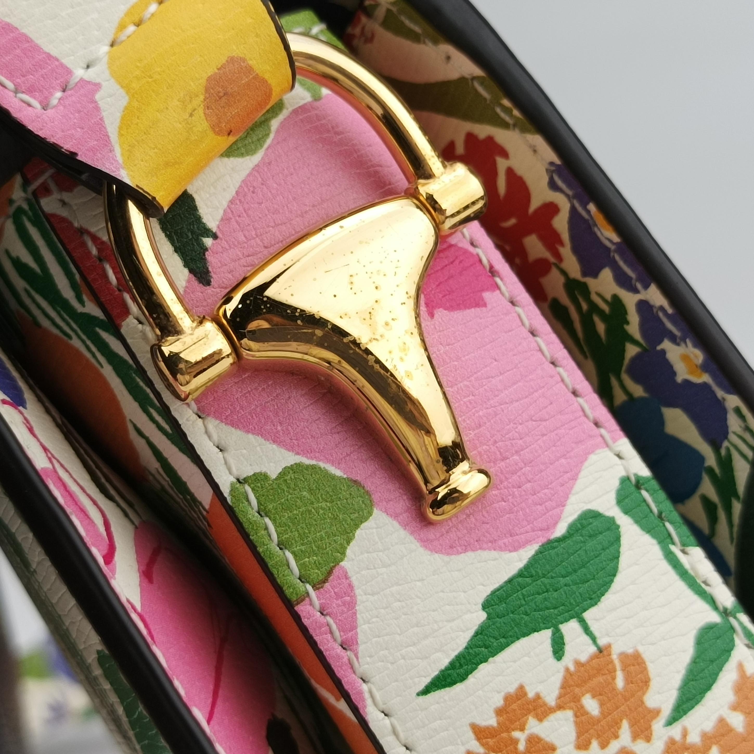 Pre-owned Gucci The Hacker Project Horsebit 1955 Multicolour Leather 602204 shoulderbag | stylenewstar