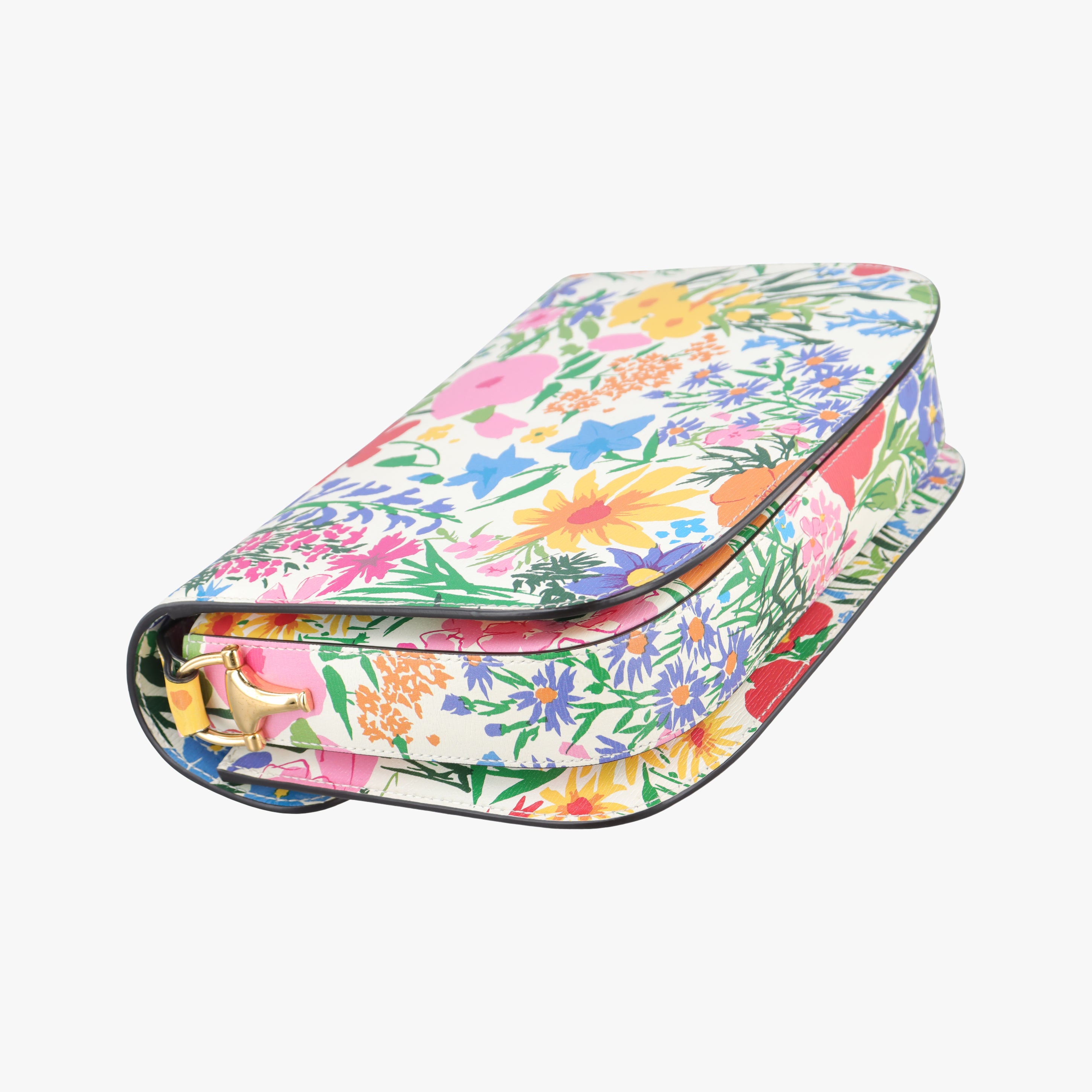 Pre-owned Gucci The Hacker Project Horsebit 1955 Multicolour Leather 602204 shoulderbag | stylenewstar