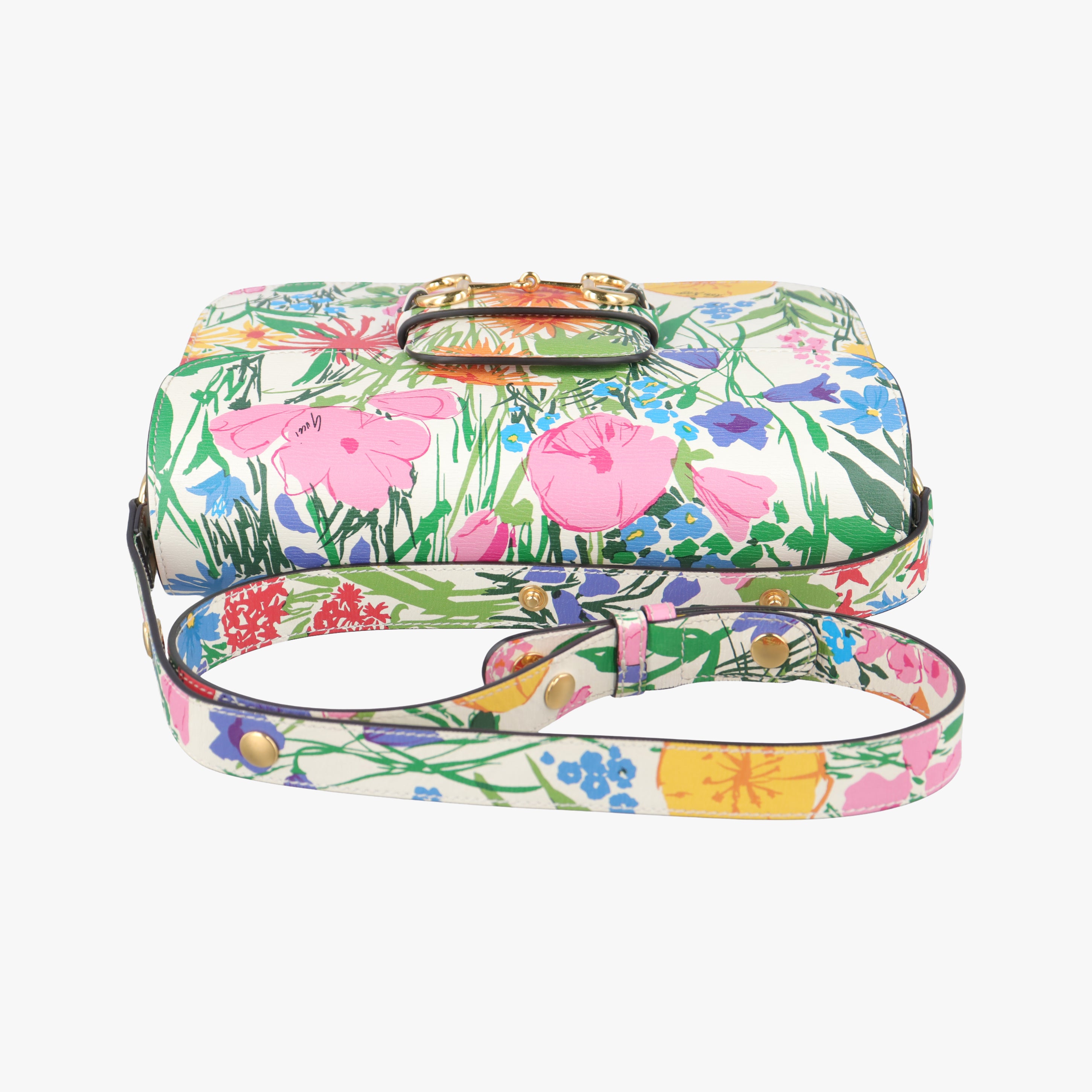 Pre-owned Gucci The Hacker Project Horsebit 1955 Multicolour Leather 602204 shoulderbag | stylenewstar