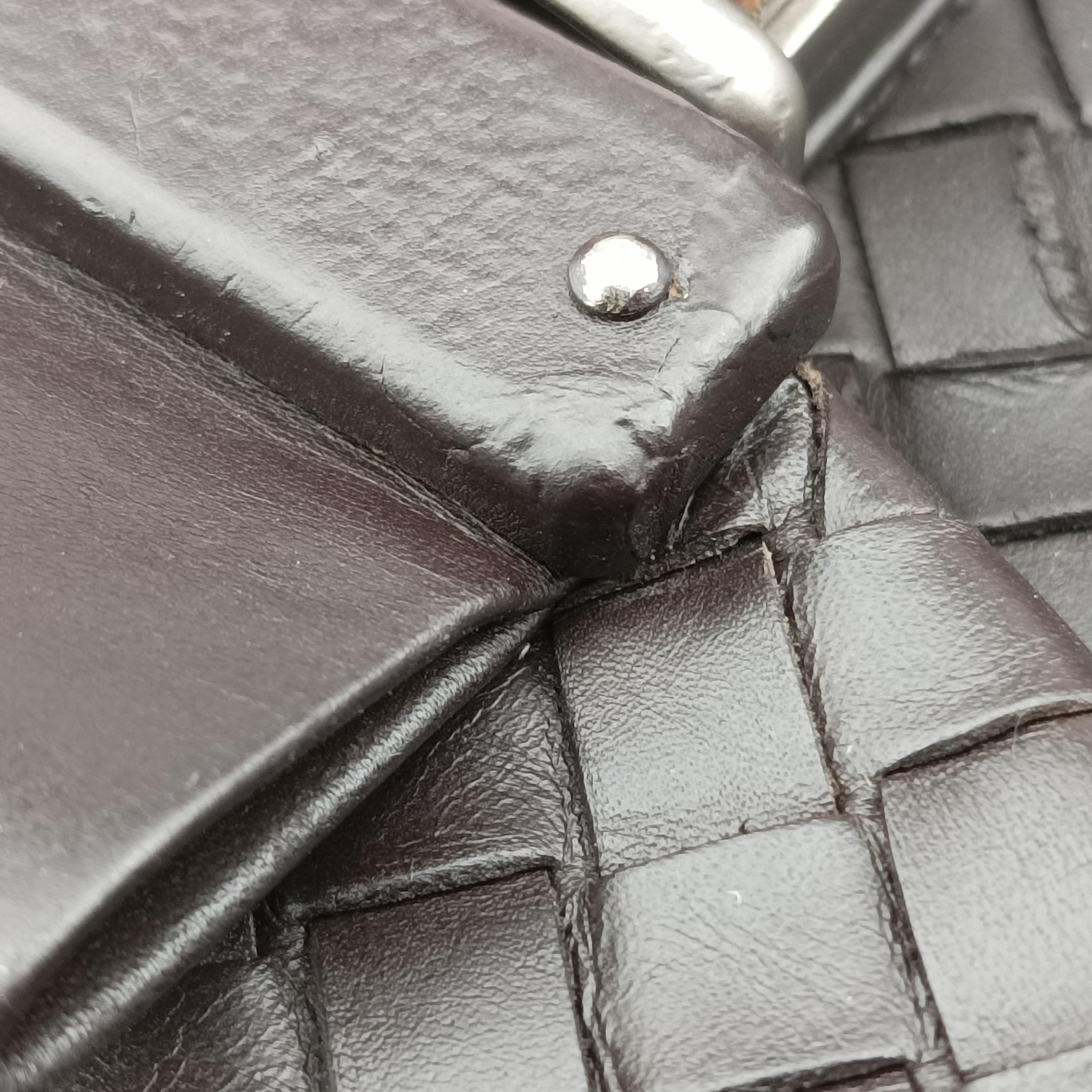 Pre-owned Bottega Veneta Intrecciato Black lambskin  handbag | stylenewstar
