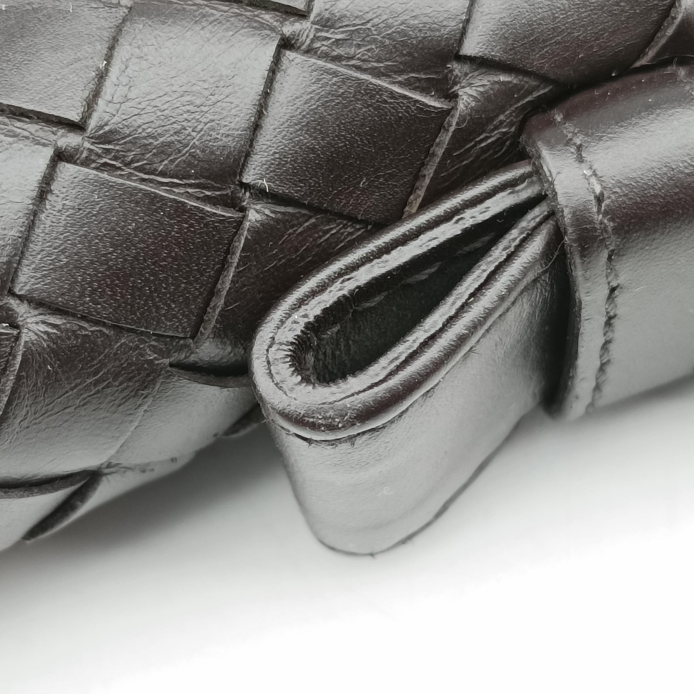 Pre-owned Bottega Veneta Intrecciato Black lambskin  handbag | stylenewstar