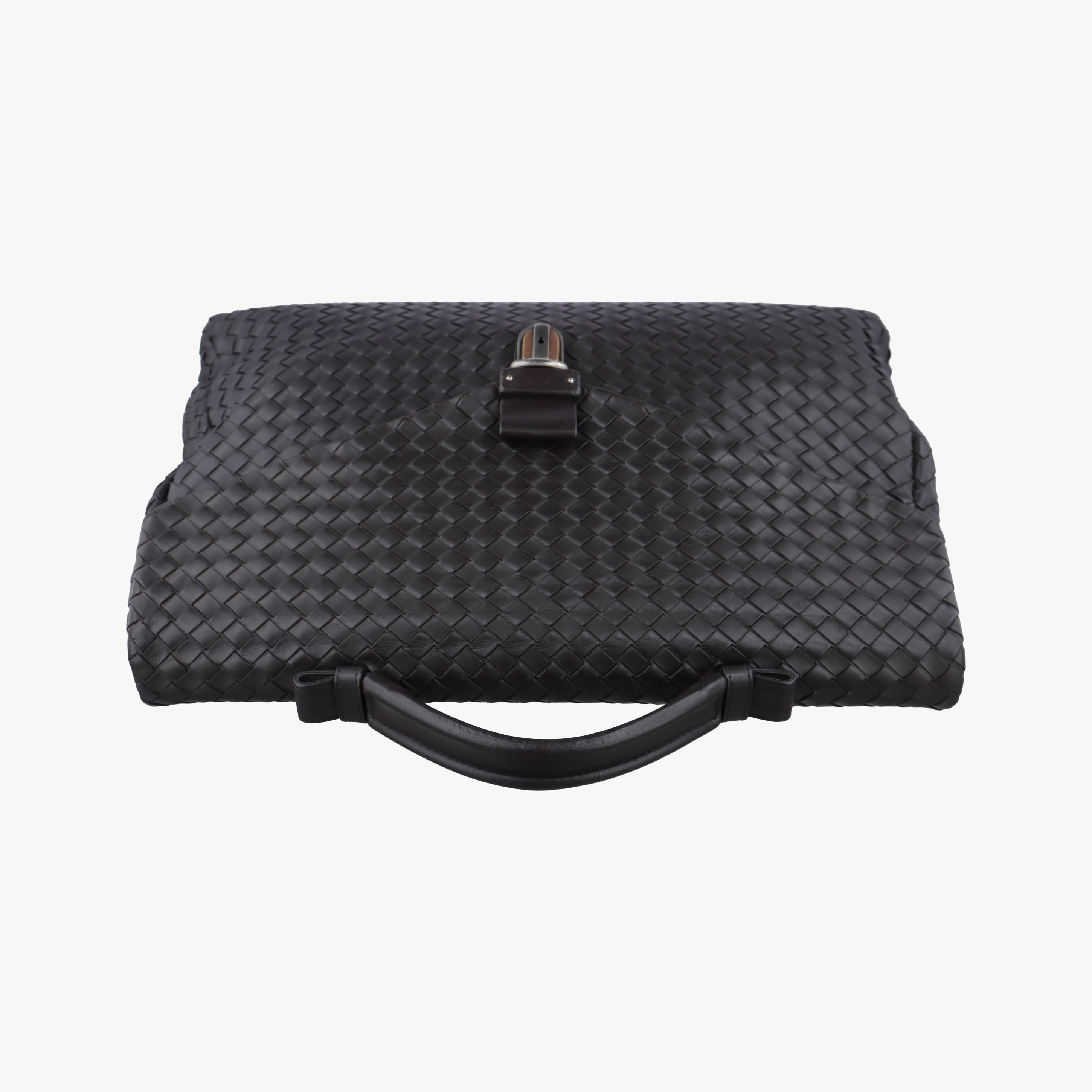 Pre-owned Bottega Veneta Intrecciato Black lambskin  handbag | stylenewstar