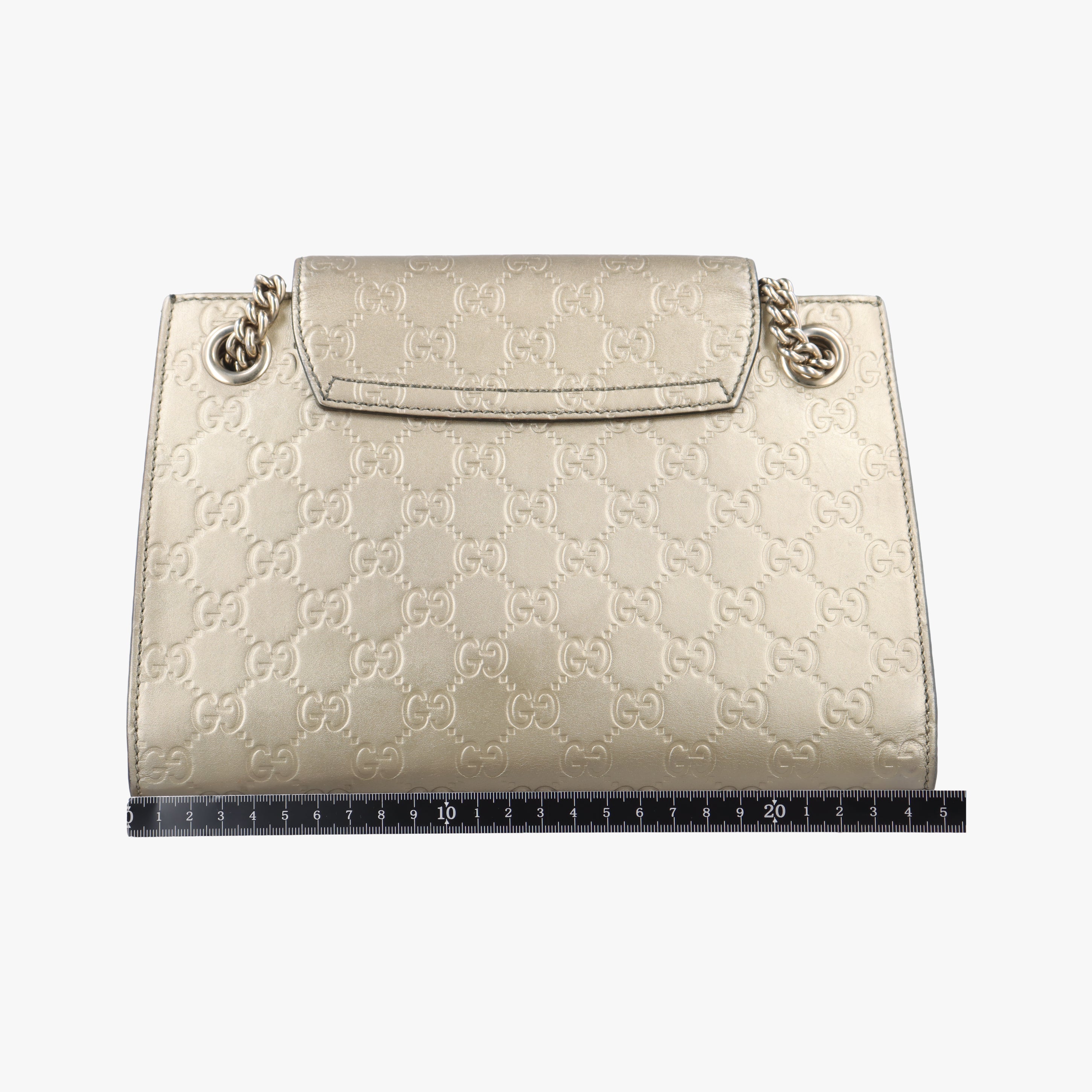 Pre-owned Gucci Emily Golden Leather 369621 shoulderbag | stylenewstar