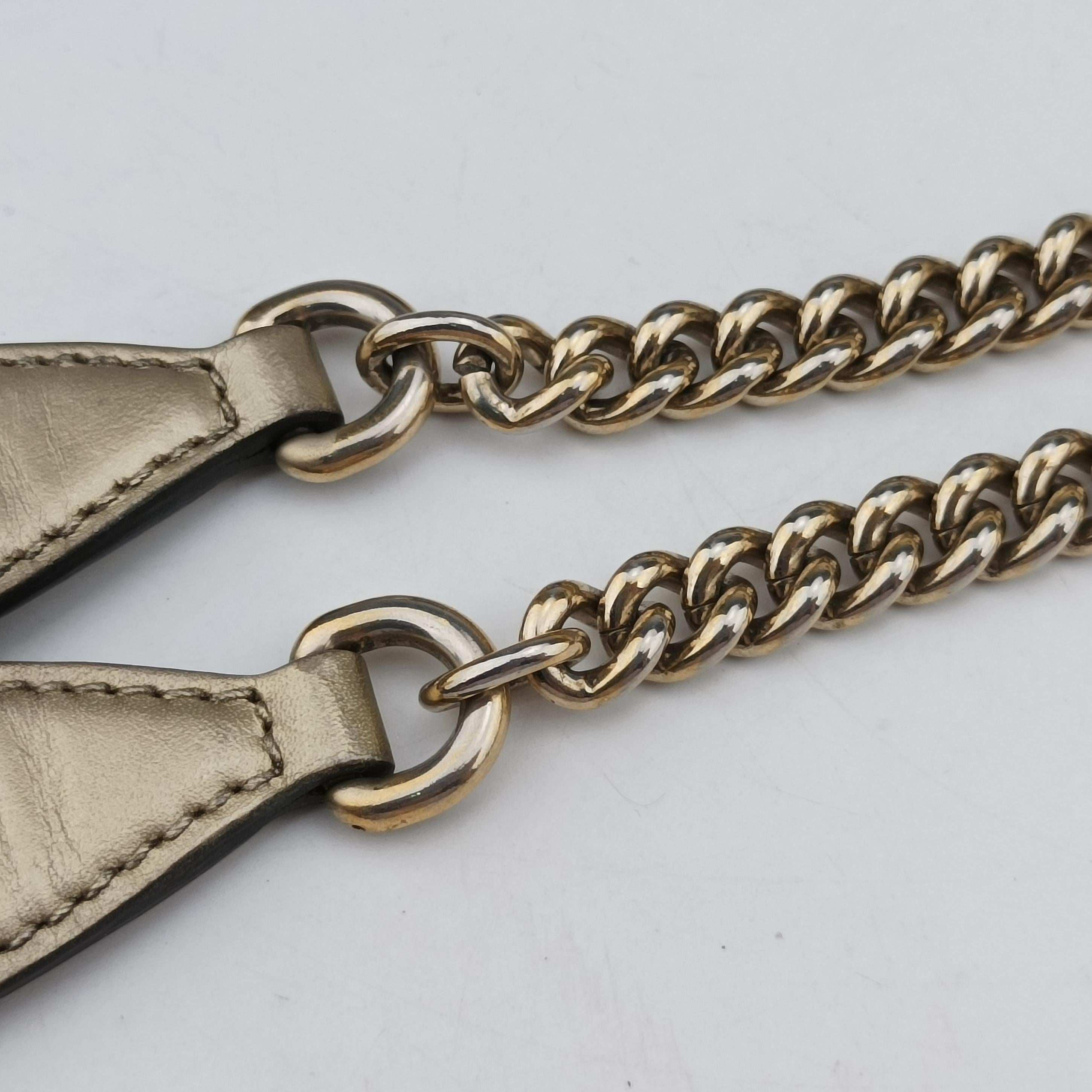 Pre-owned Gucci Emily Golden Leather 369621 shoulderbag | stylenewstar