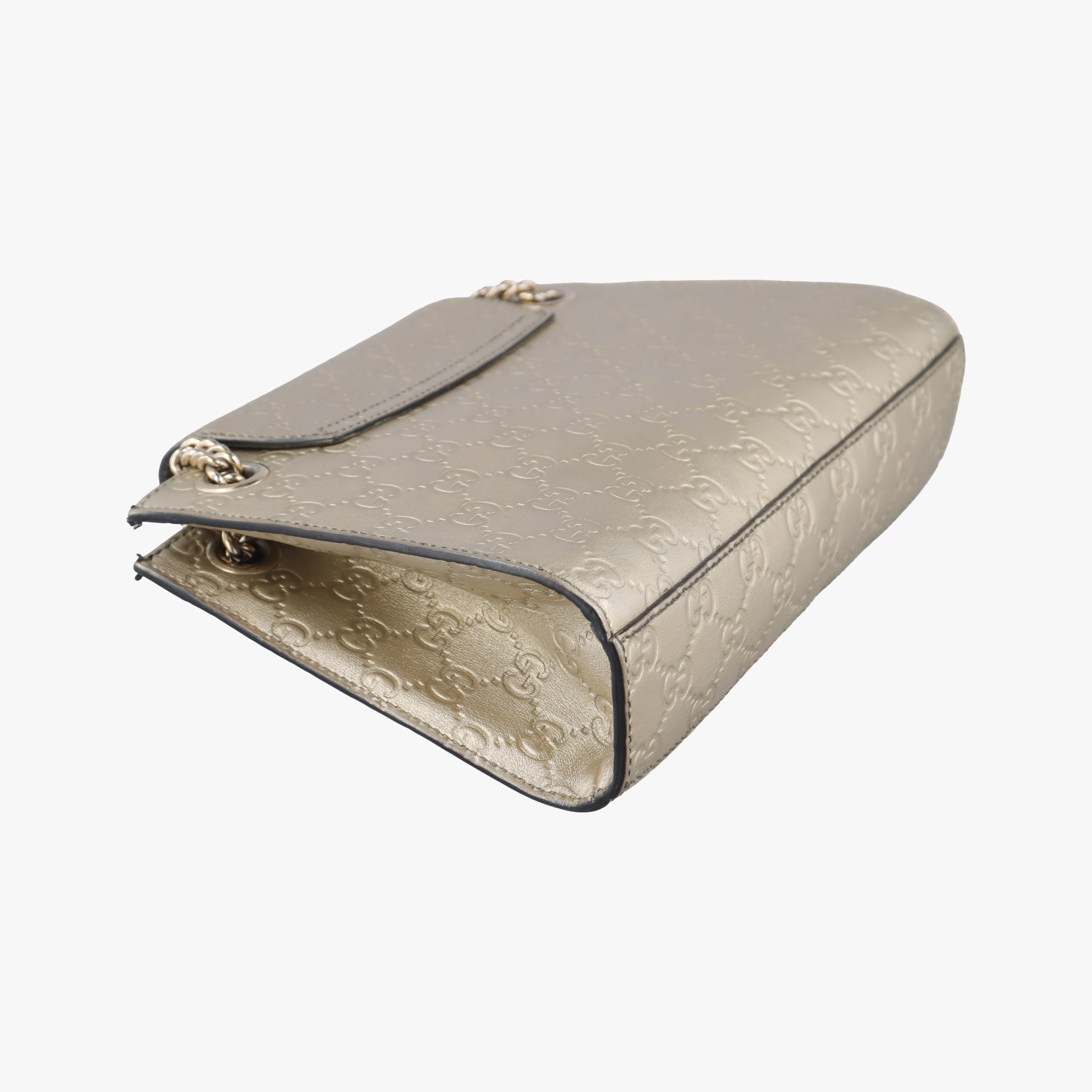 Pre-owned Gucci Emily Golden Leather 369621 shoulderbag | stylenewstar