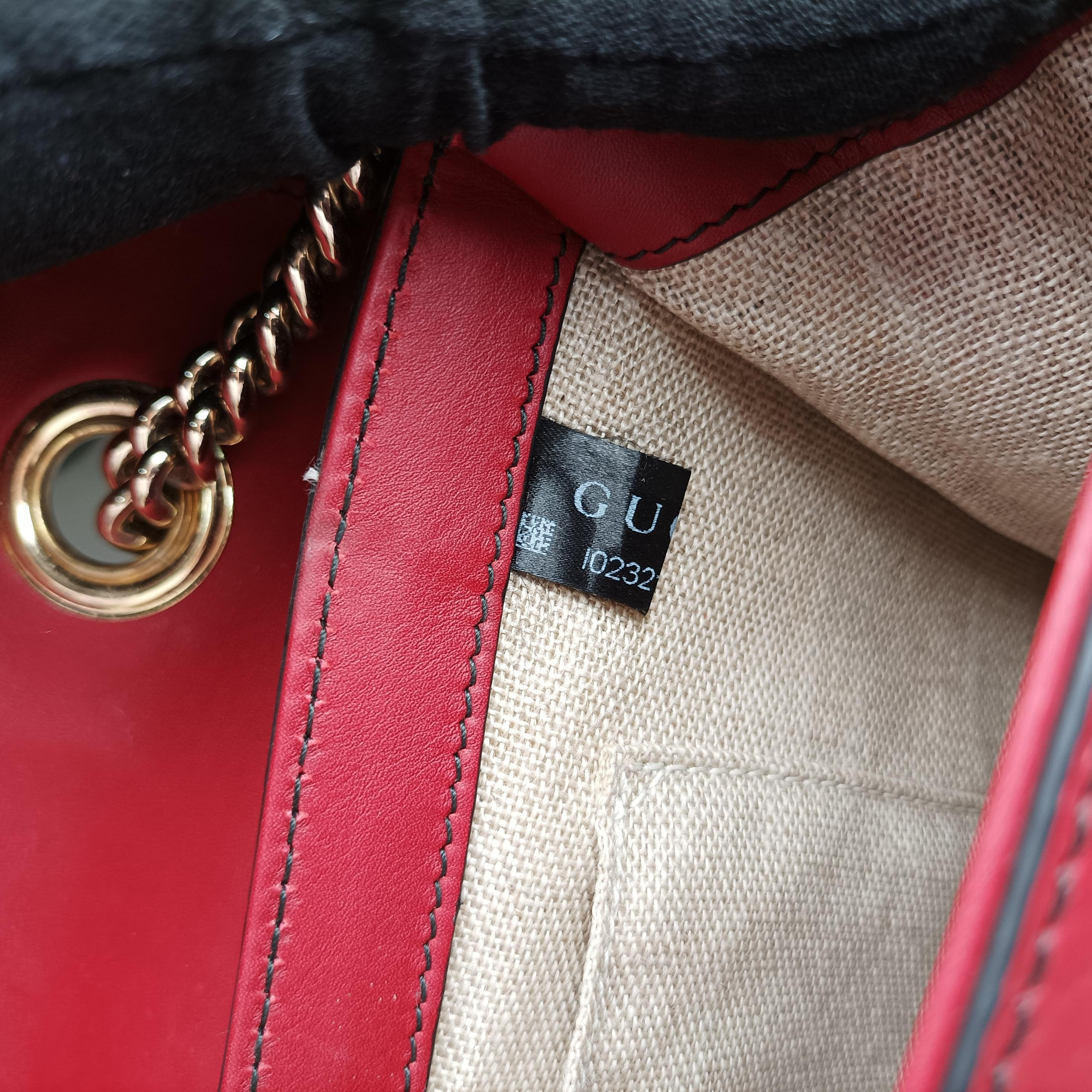 Pre-owned Gucci Emily Red Leather 449635 shoulderbag | stylenewstar