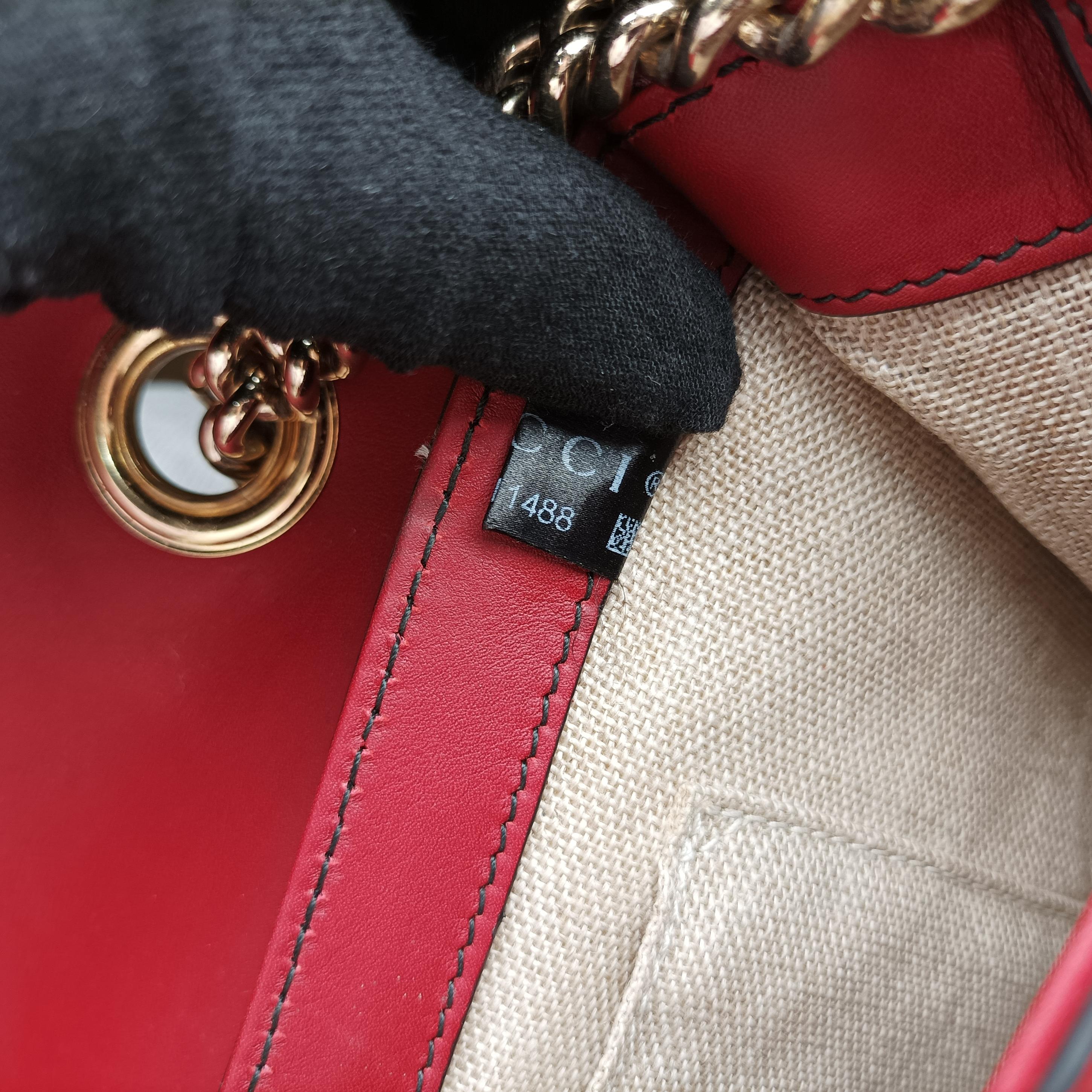 Pre-owned Gucci Emily Red Leather 449635 shoulderbag | stylenewstar