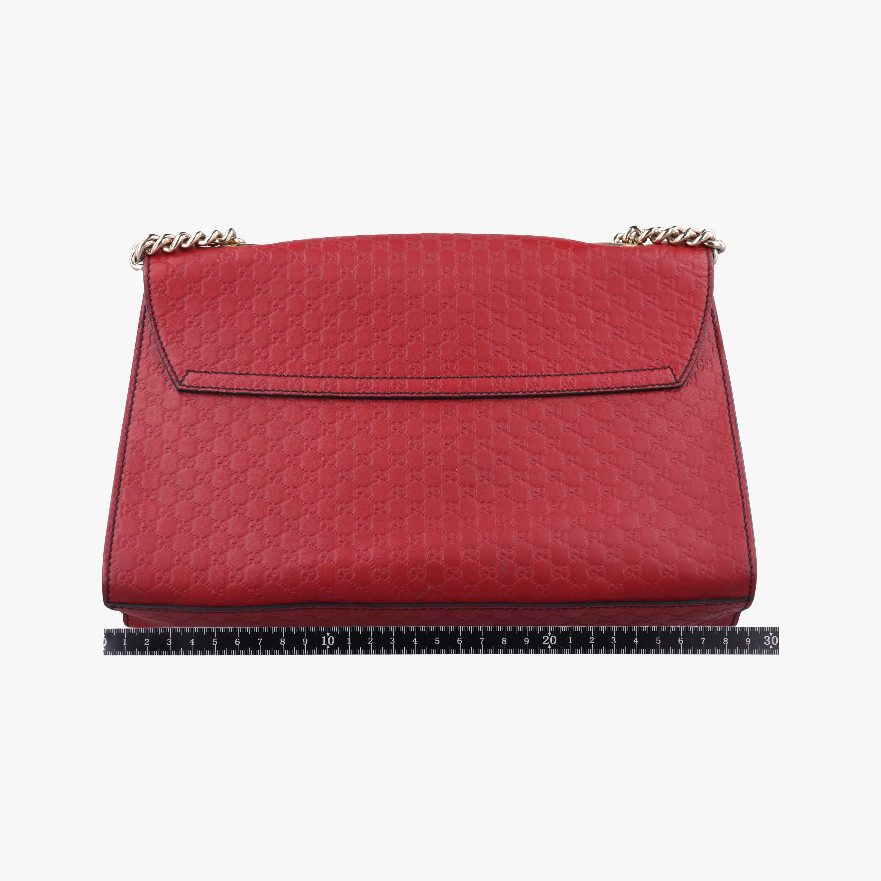 Pre-owned Gucci Emily Red Leather 449635 shoulderbag | stylenewstar