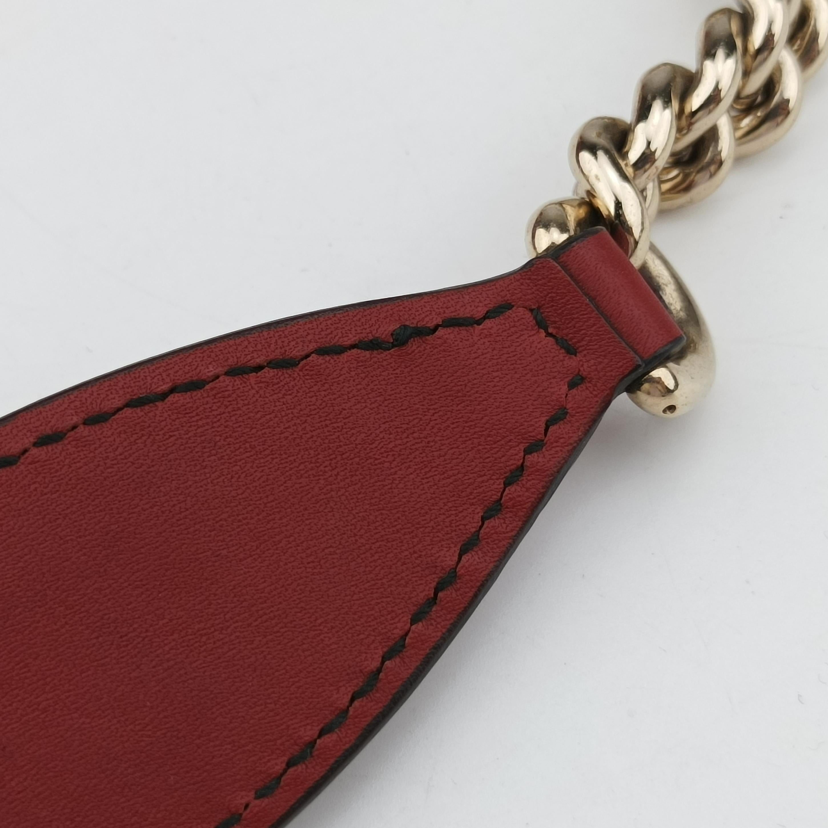 Pre-owned Gucci Emily Red Leather 449635 shoulderbag | stylenewstar