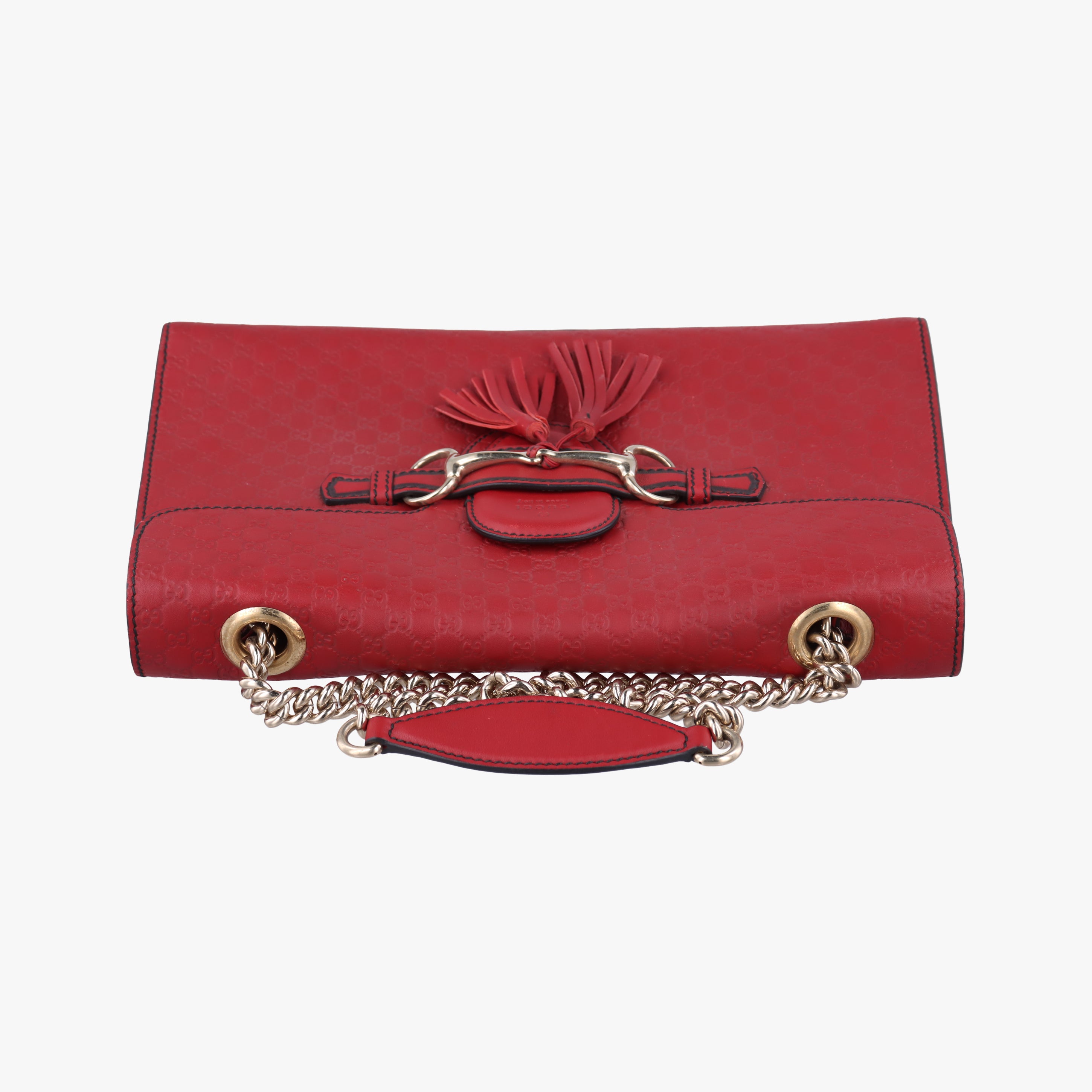 Pre-owned Gucci Emily Red Leather 449635 shoulderbag | stylenewstar