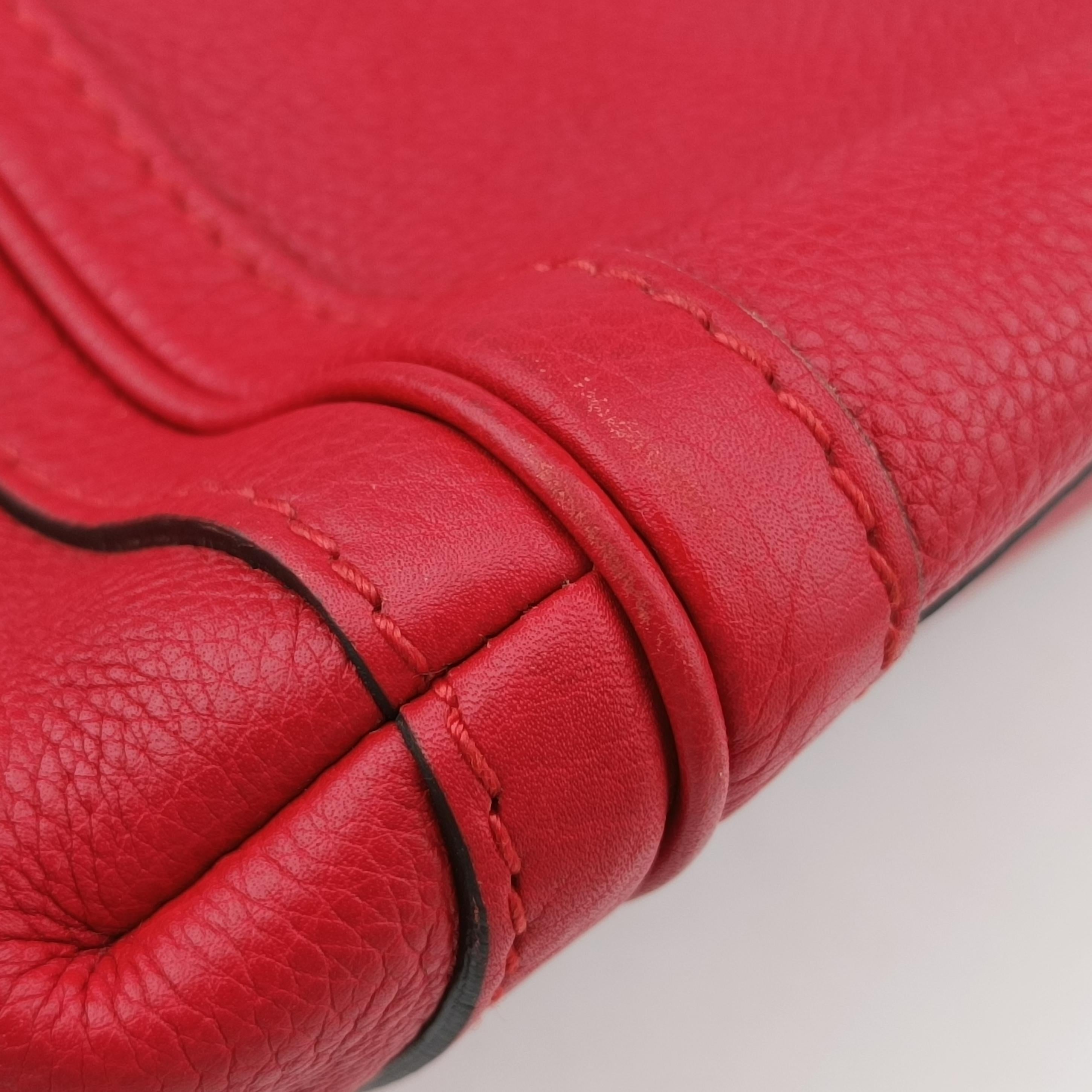 Pre-owned Gucci bella Red Leather 269946 shoulderbag | stylenewstar