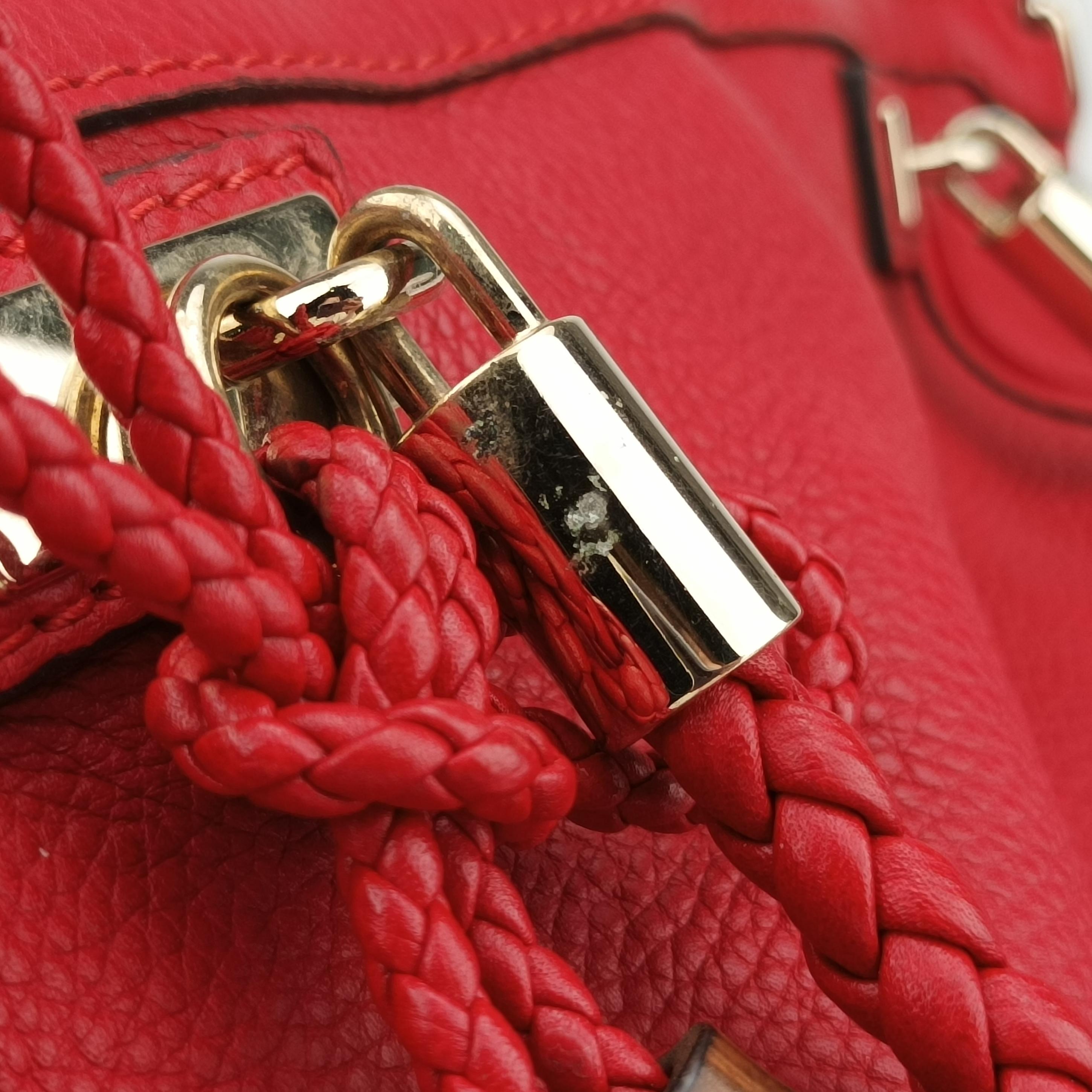 Pre-owned Gucci bella Red Leather 269946 shoulderbag | stylenewstar