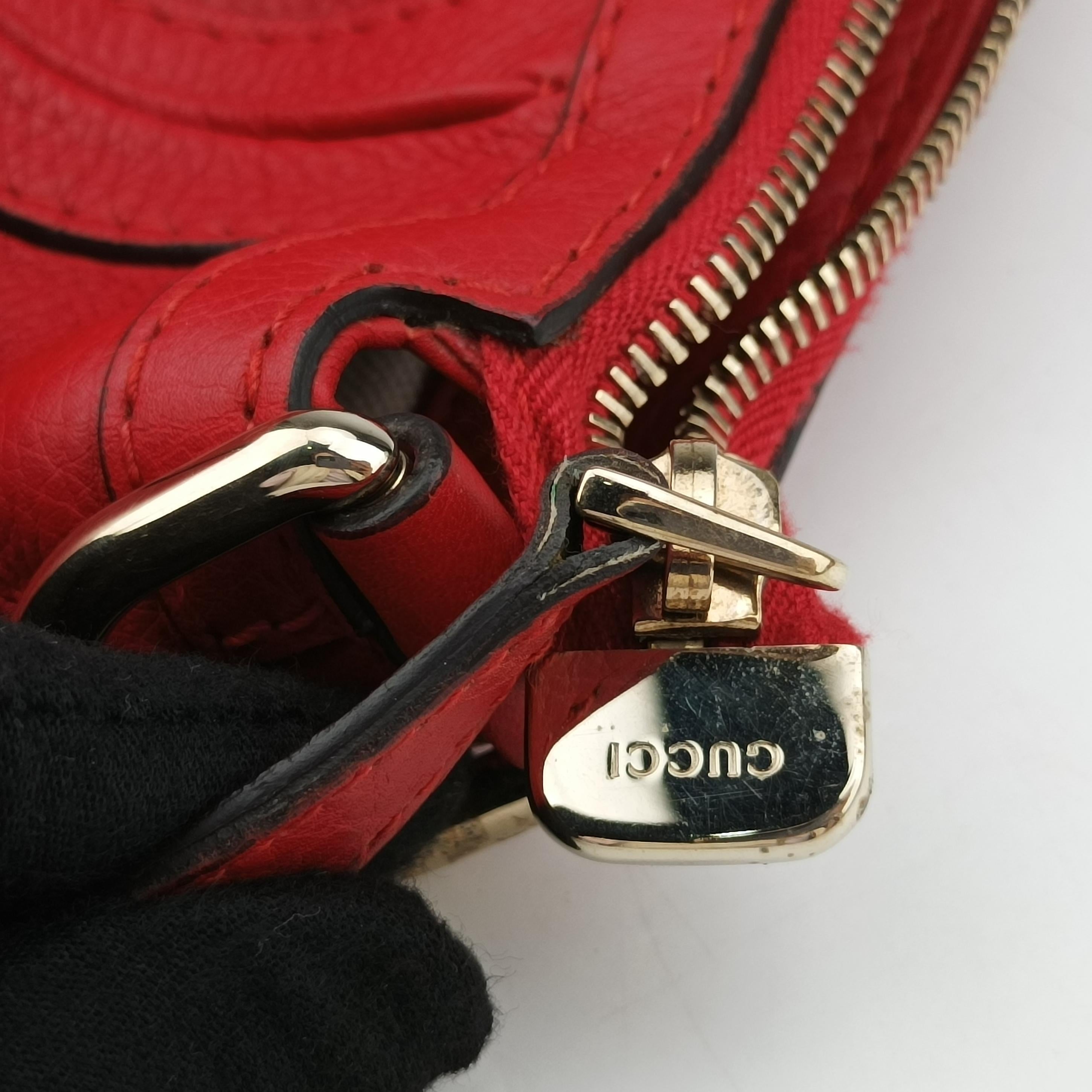 Pre-owned Gucci bella Red Leather 269946 shoulderbag | stylenewstar