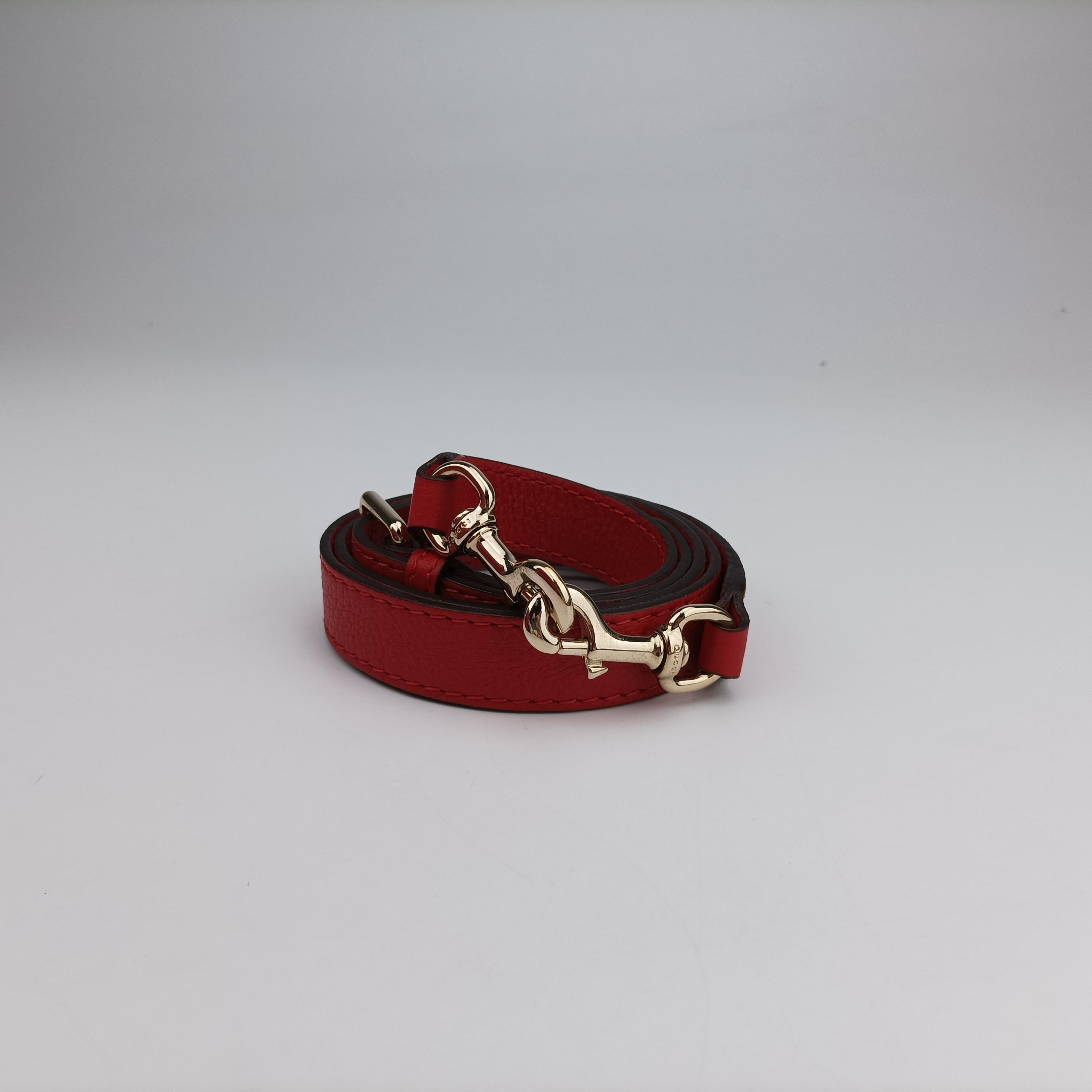 Pre-owned Gucci bella Red Leather 269946 shoulderbag | stylenewstar