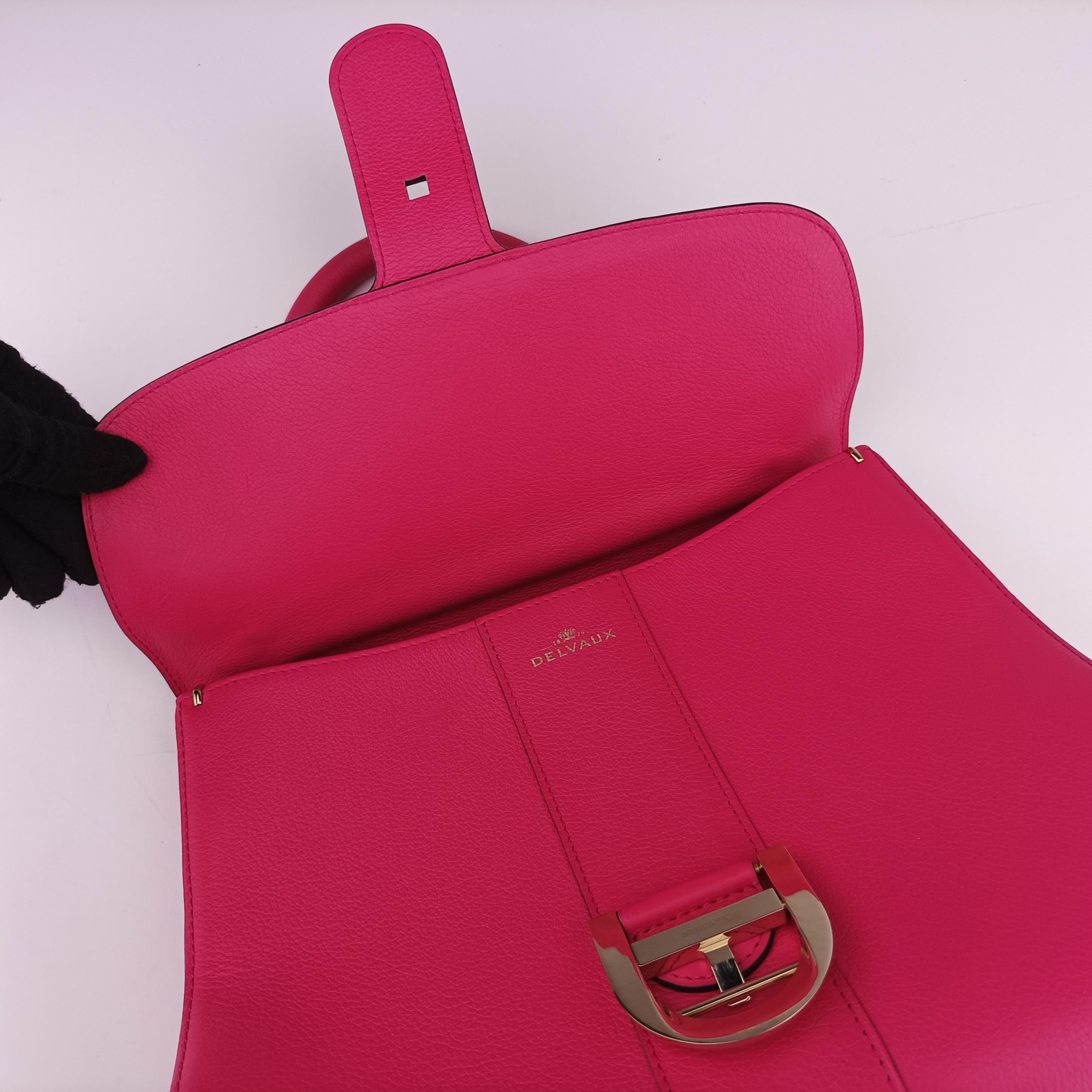 Pre-owned Delvaux Brillant Pink Leather  shoulderbag | stylenewstar