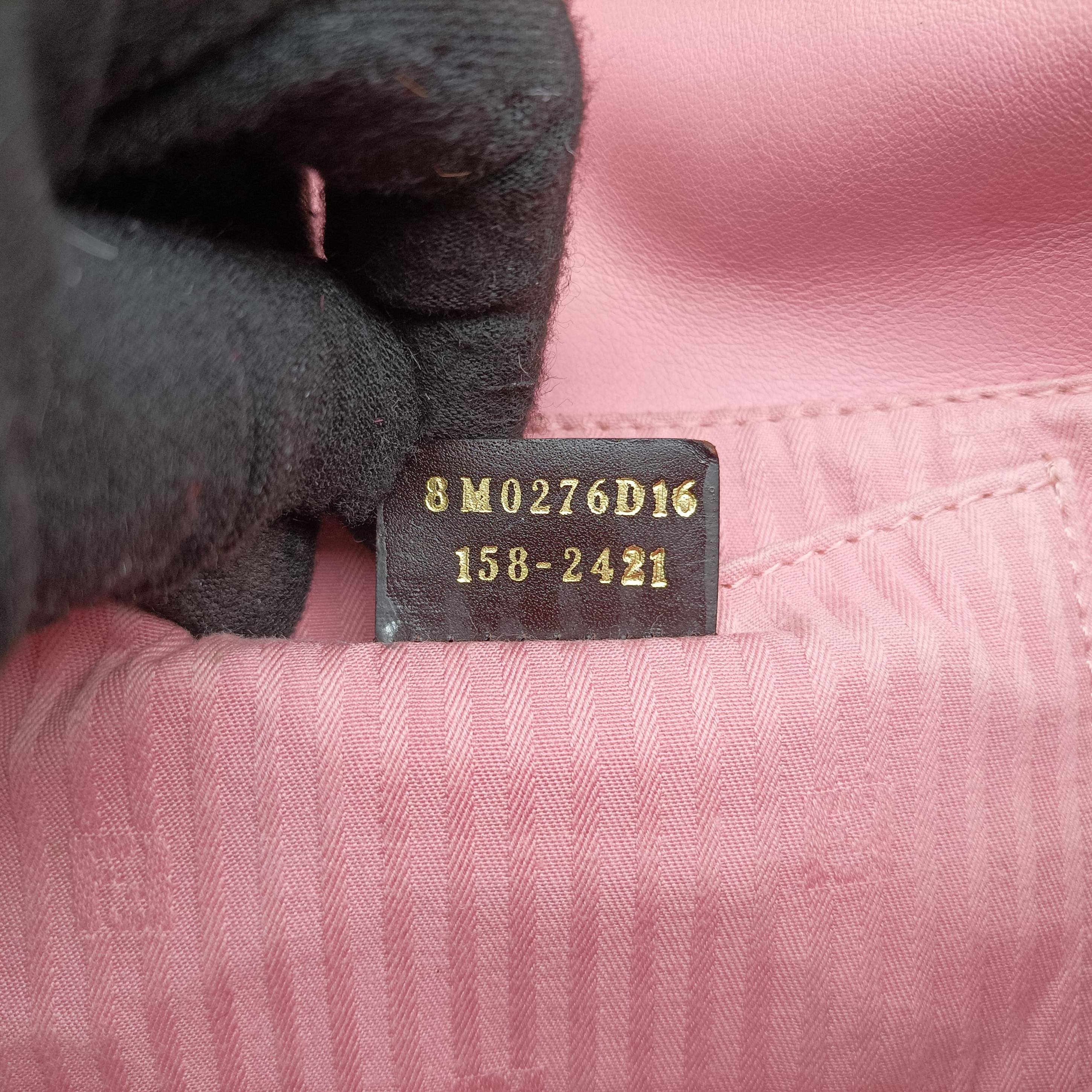 Pre-owned Fendi Fendista Pochette Pink Leather 8M0276 shoulderbag | stylenewstar