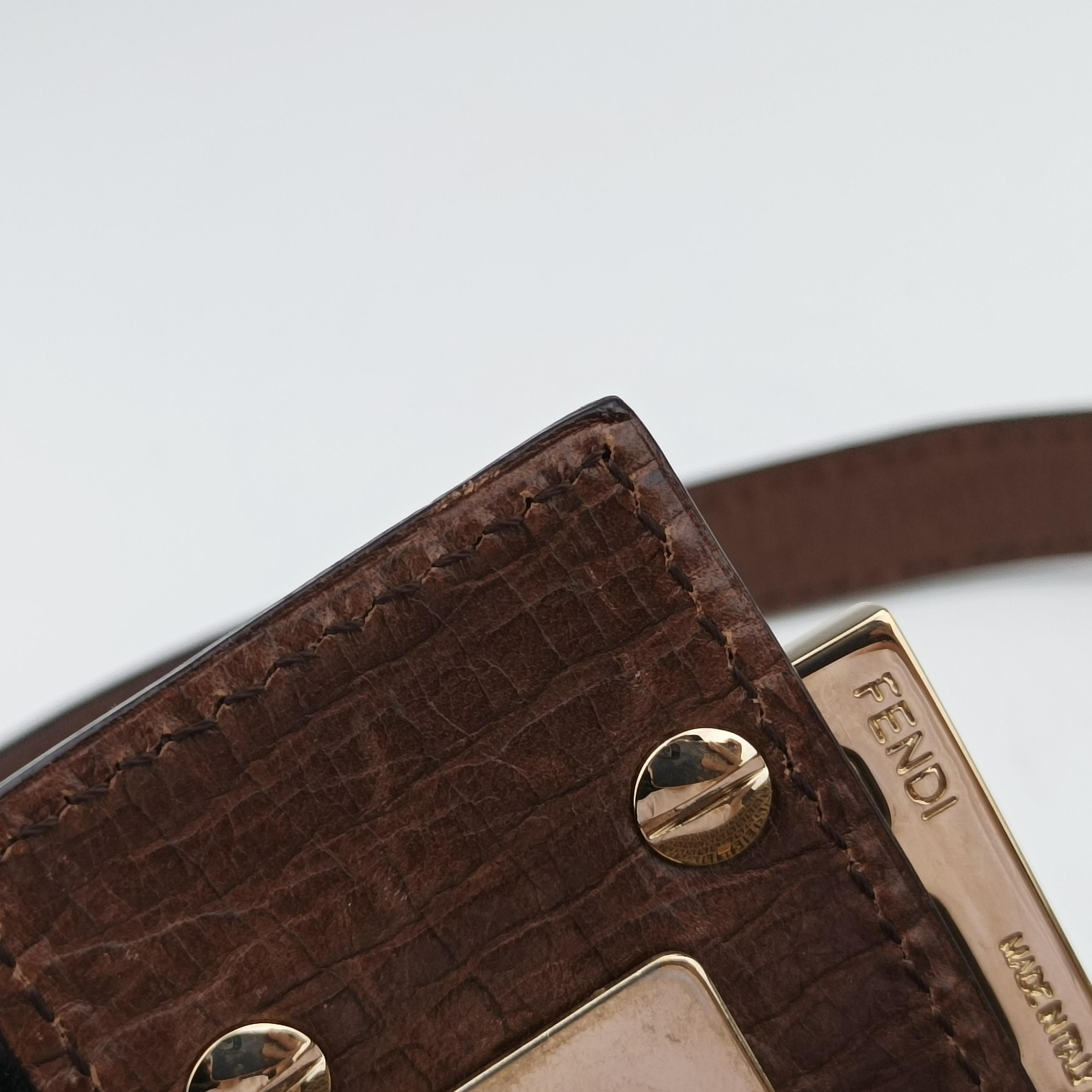 Vintage Fendi Zucchino Baguette Brown fabric 8BR003 shoulderbag | stylenewstar