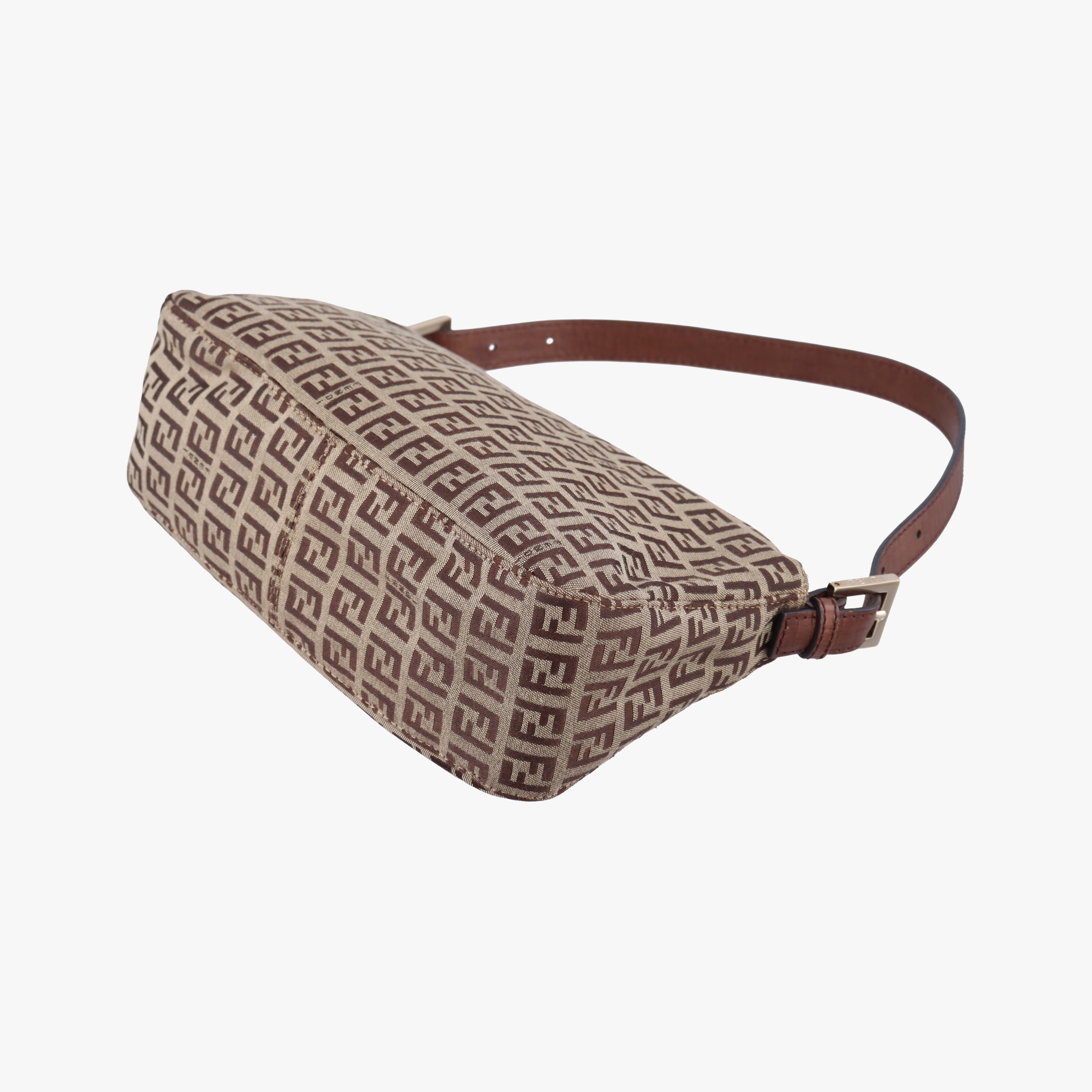 Vintage Fendi Zucchino Baguette Brown fabric 8BR003 shoulderbag | stylenewstar