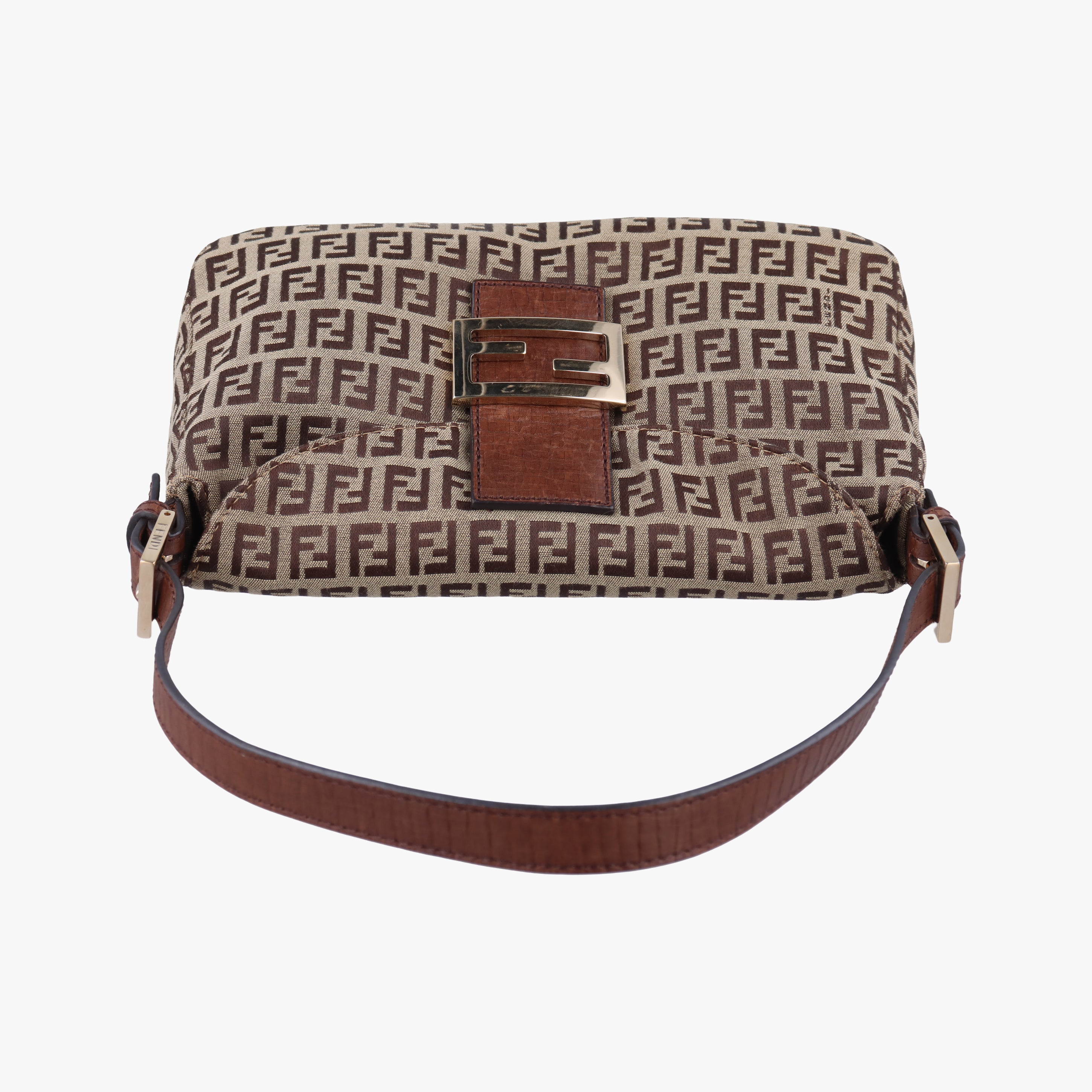 Vintage Fendi Zucchino Baguette Brown fabric 8BR003 shoulderbag | stylenewstar